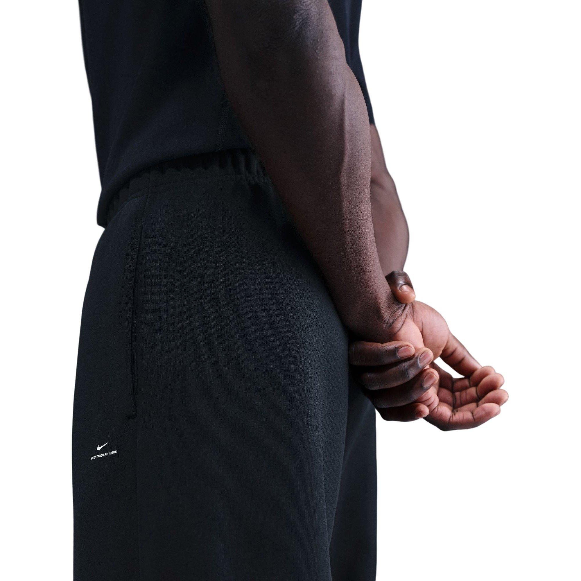 Nike Men's Standard Issue Brushed Open Hem Pants - Black - BLACK Thumbnail View 4