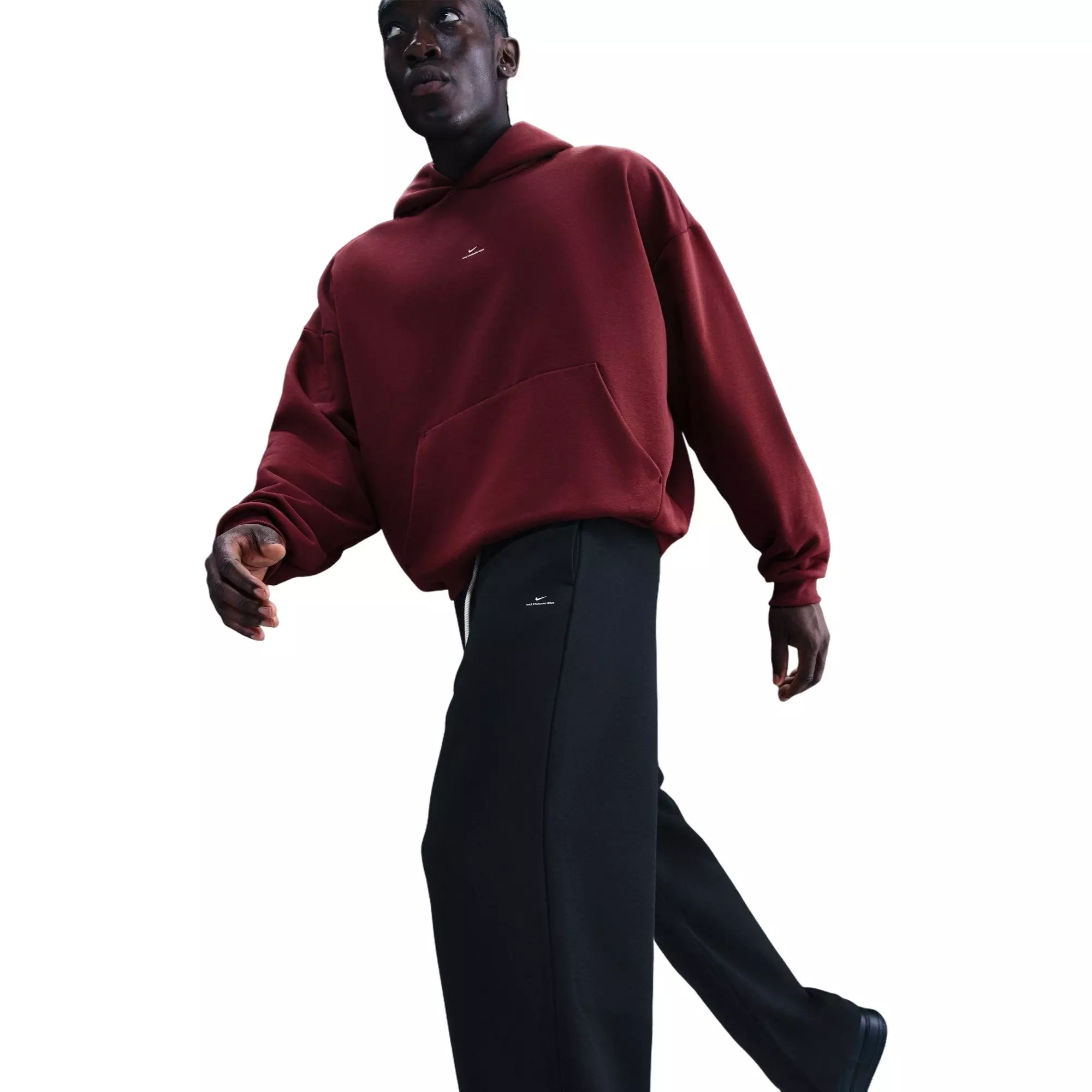 Nike Men's Standard Issue Brushed Open Hem Pants - Black - BLACK