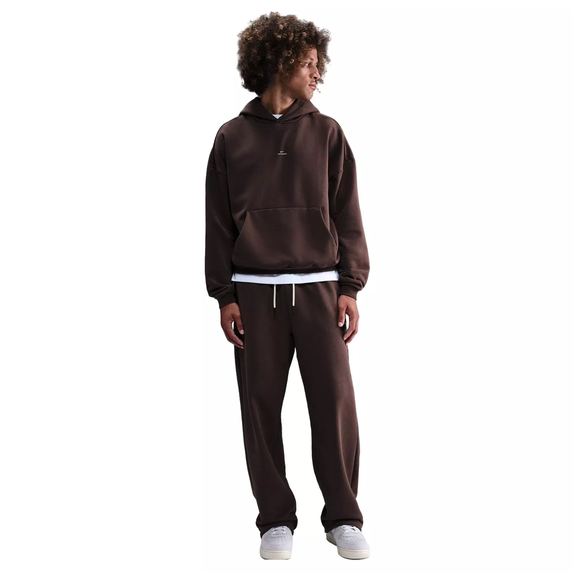 Nike Men's Therma-FIT Brushed Open Hem Pants - Baroque Brown - BROWN