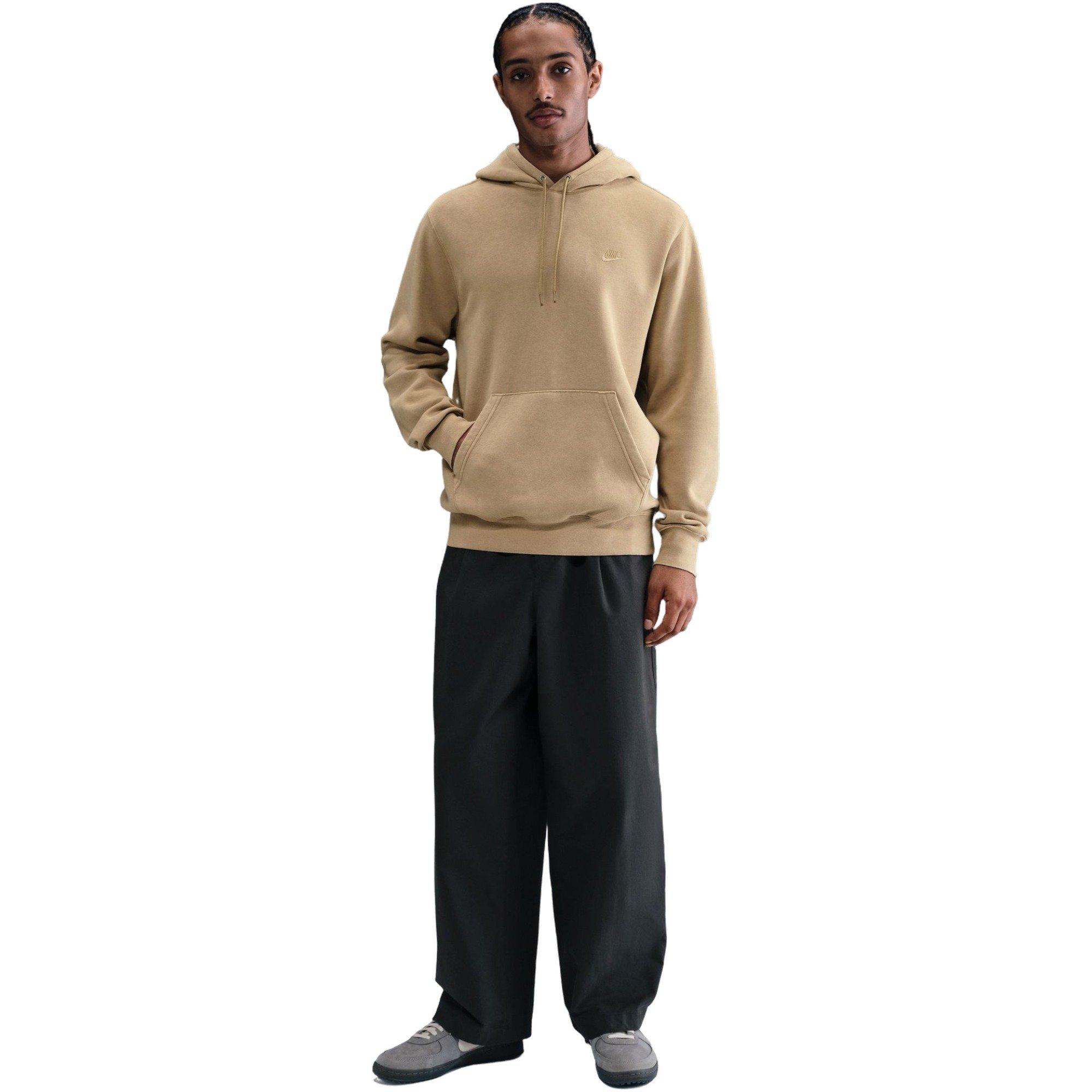 Nike Men's Sportswear Club Fleece Hoodie - Beige - BEIGE Thumbnail View 1