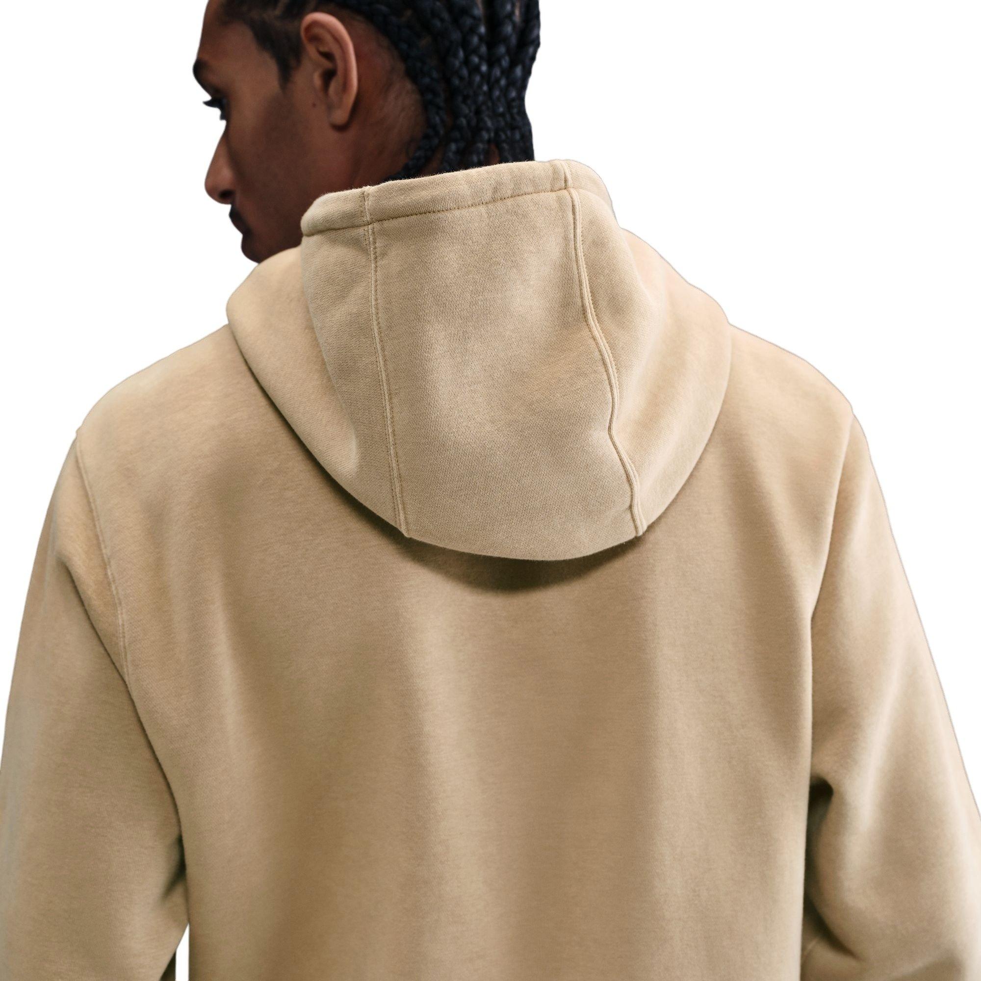 Nike Men's Sportswear Club Fleece Hoodie - Beige - BEIGE Thumbnail View 4