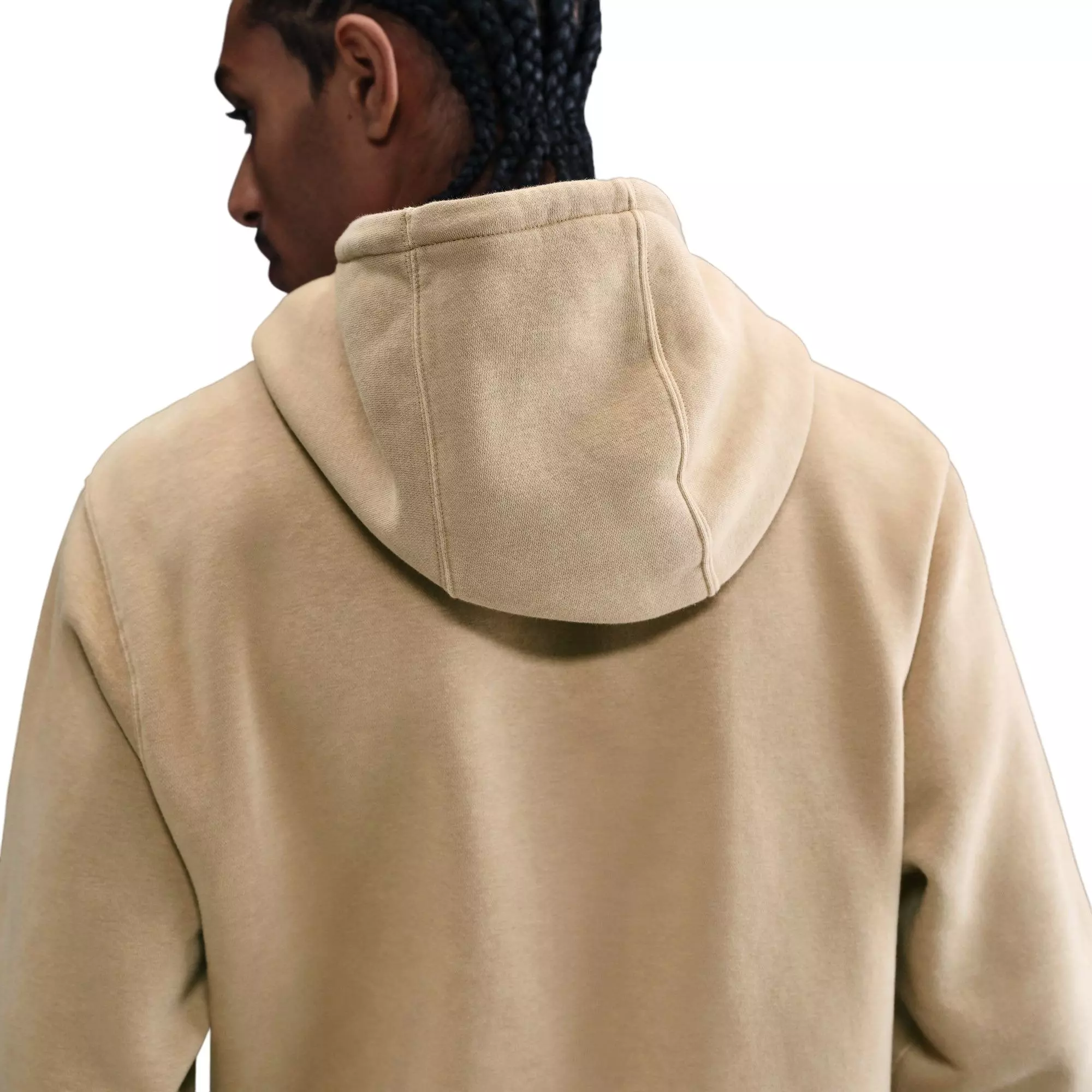 Nike Men's Sportswear Club Fleece Hoodie-Beige - BEIGE