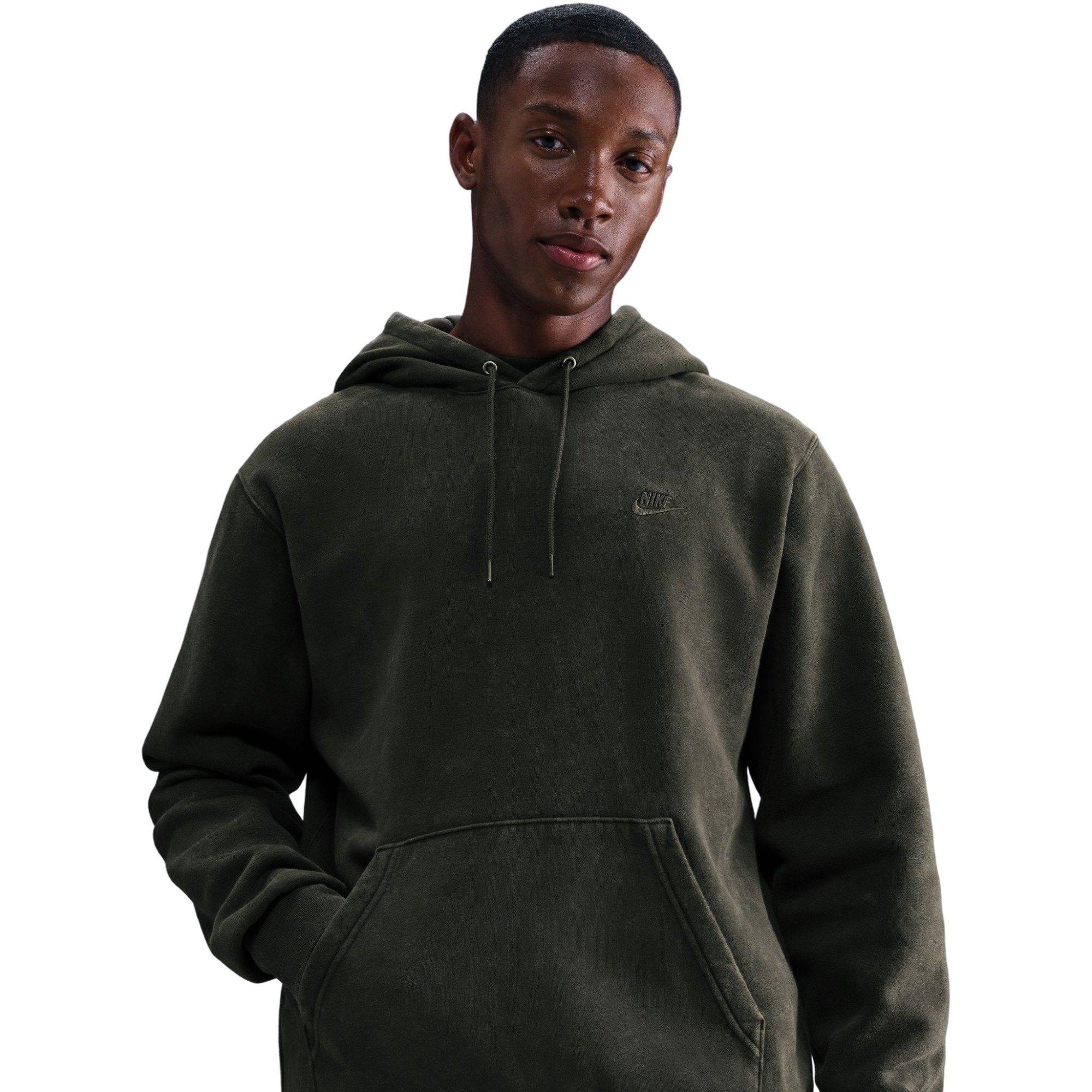 Nike Men's Sportswear Club Fleece Hoodie - GREEN Thumbnail View 3