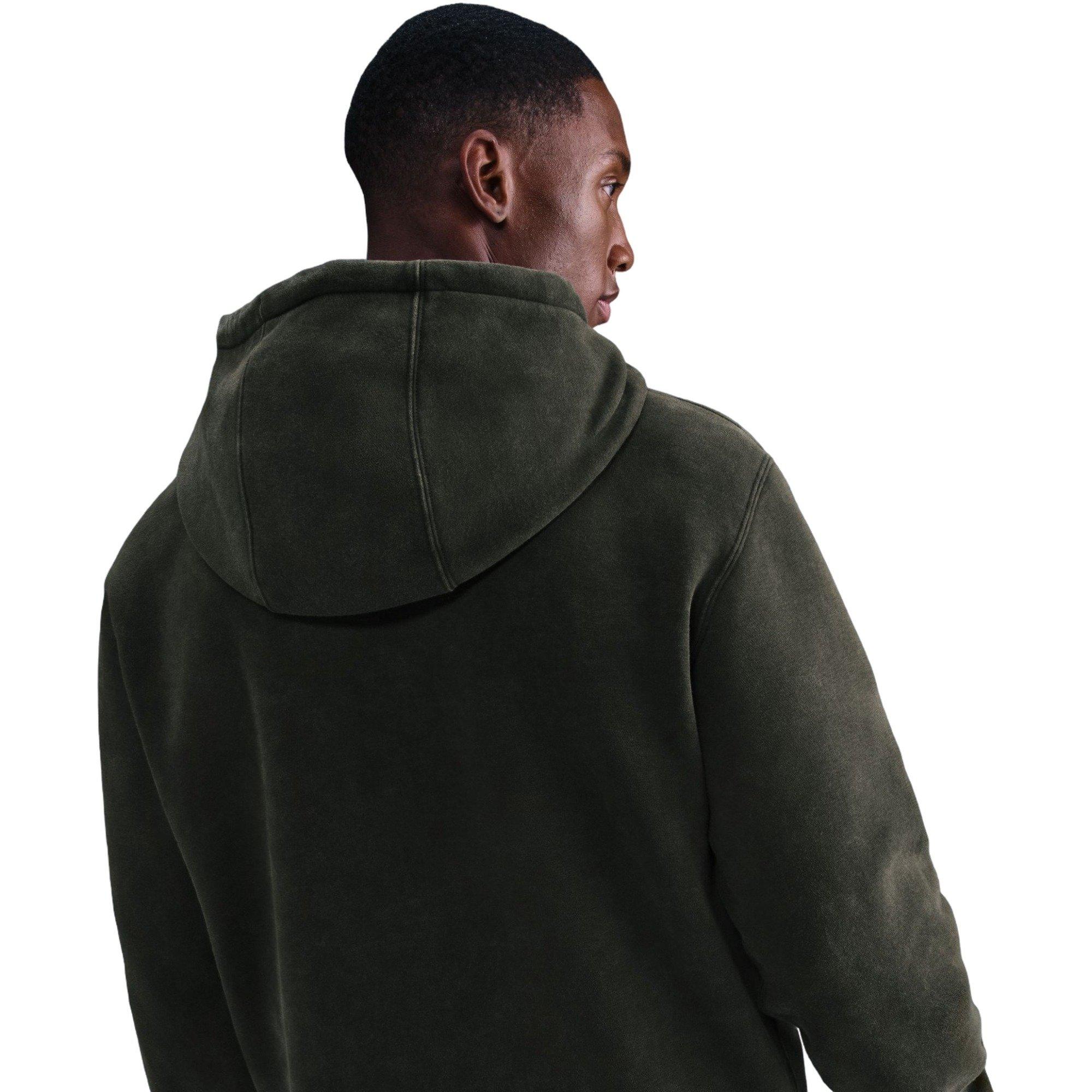 Nike Men's Sportswear Club Fleece Hoodie - GREEN Thumbnail View 4