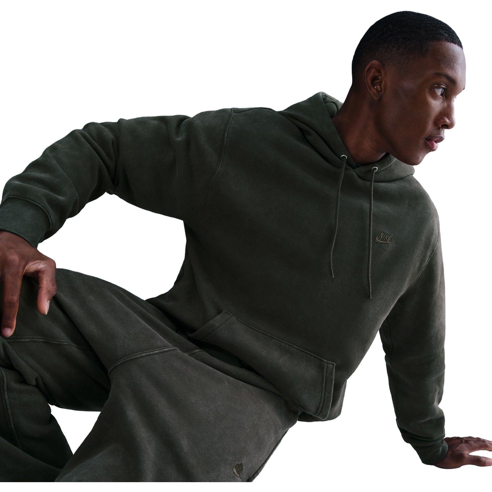 Nike Men's Sportswear Club Fleece Hoodie - GREEN Thumbnail View 5