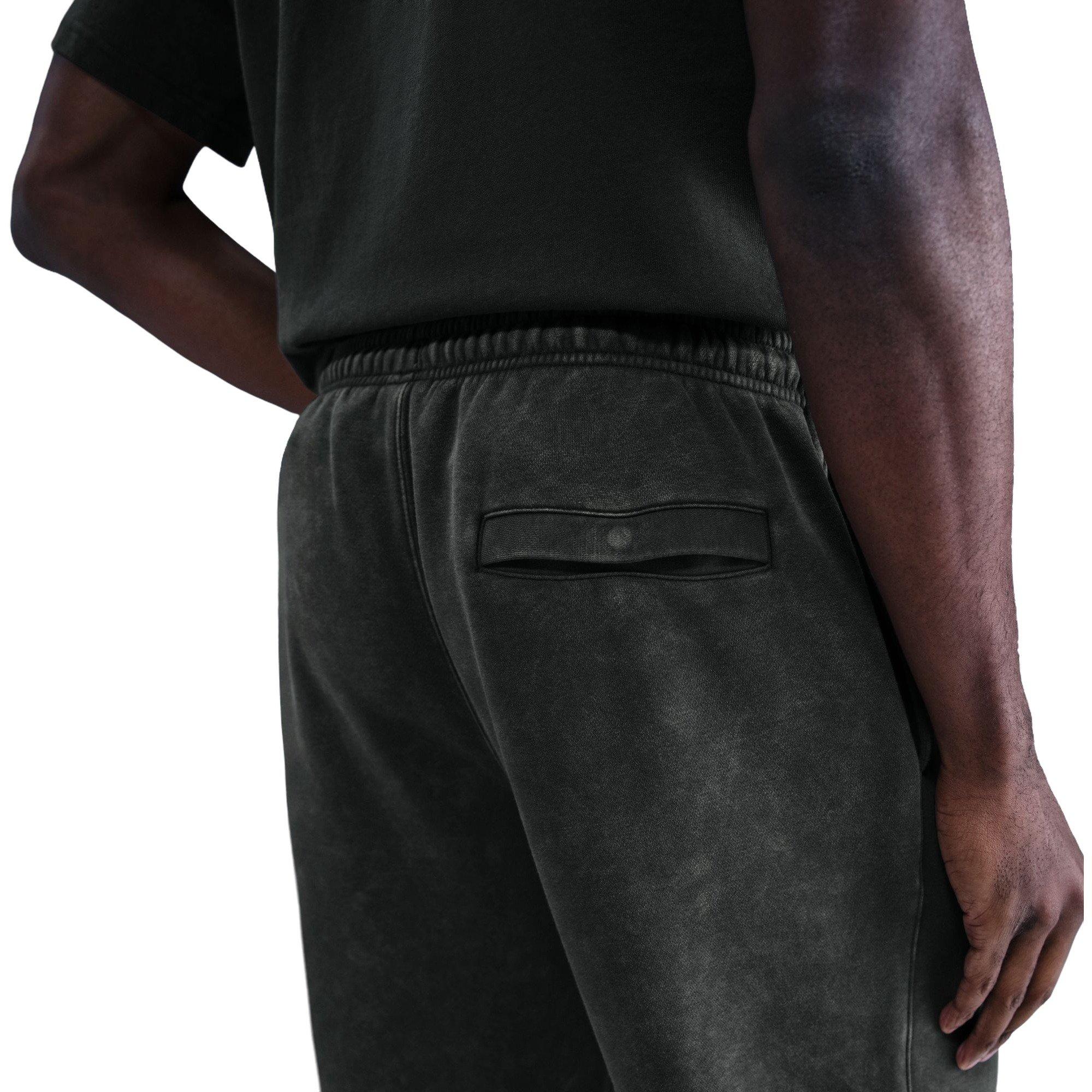 Nike Men's Sportswear Club Washed Cuffed Fleece Pants - Dark Grey - DARK GREY Thumbnail View 4