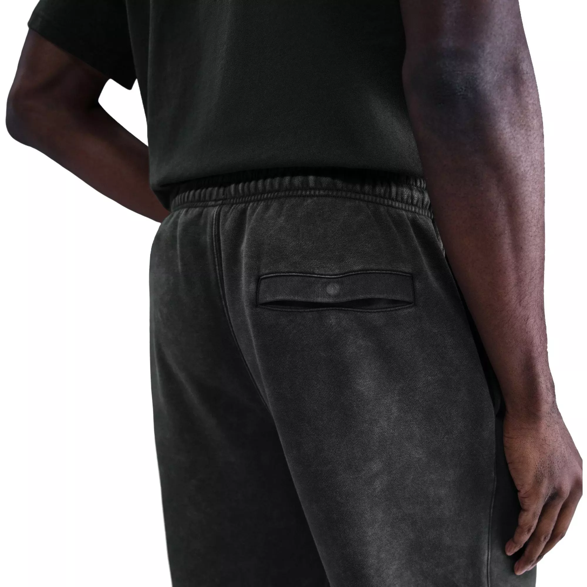 Nike Men's Sportswear Club Washed Cuffed Fleece Pants - Dark Grey - DARK GREY