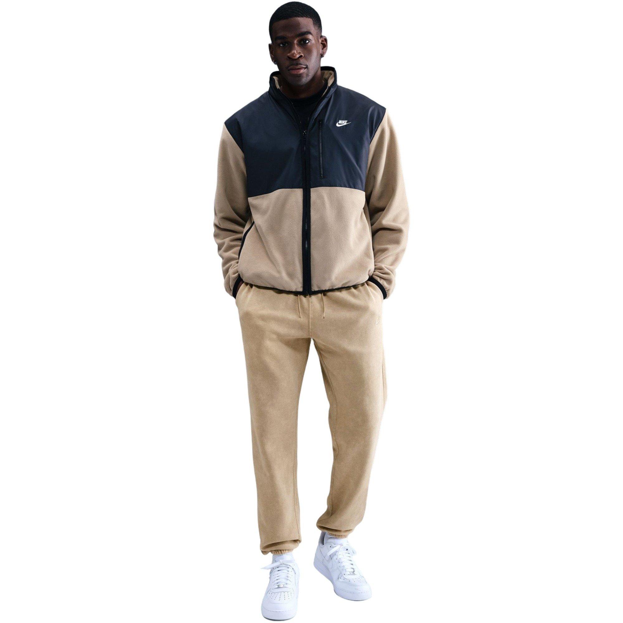 Nike Men's Sportswear Club Fleece Cuffed Pants - BEIGE Thumbnail View 1