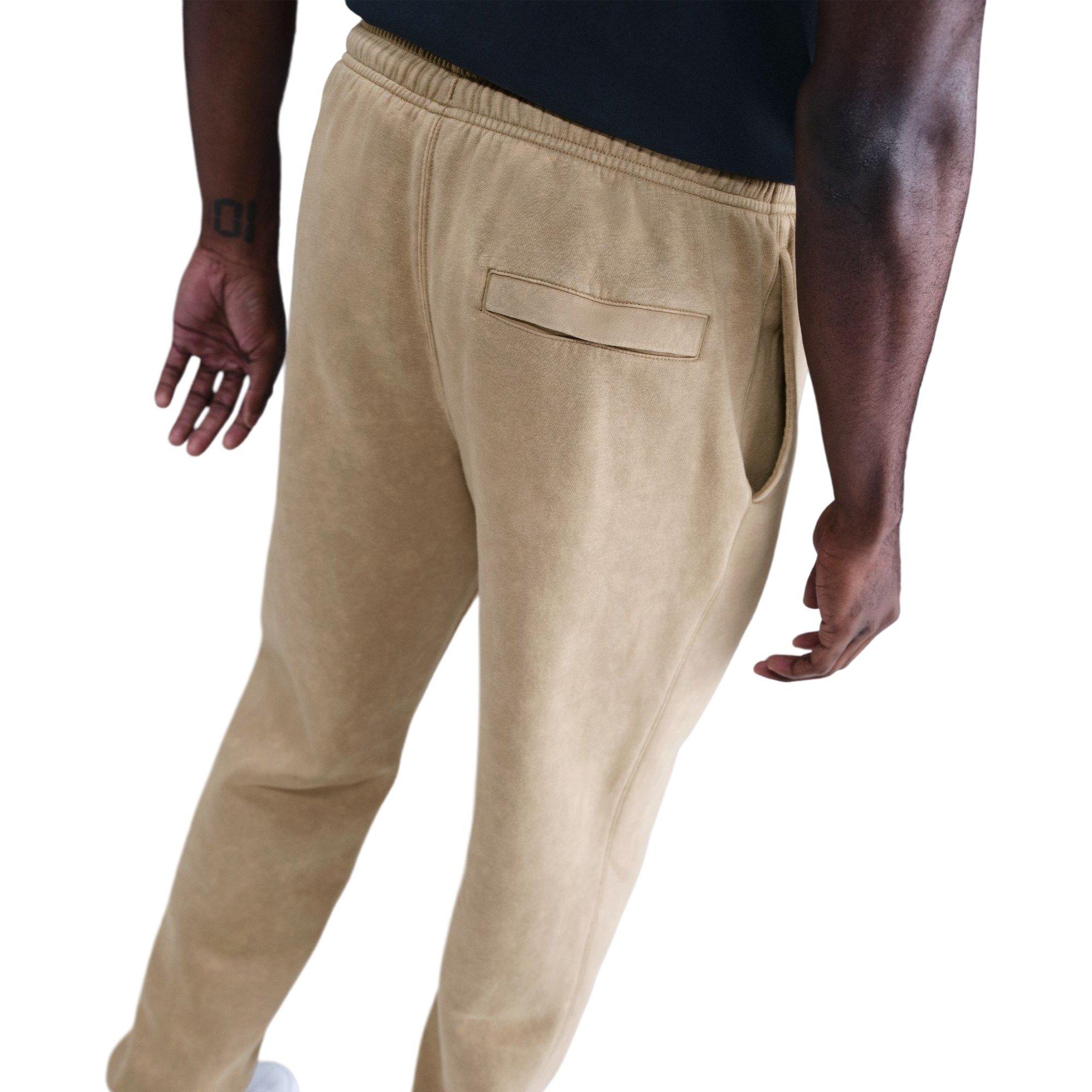 Nike Men's Sportswear Club Fleece Cuffed Pants - BEIGE Thumbnail View 4