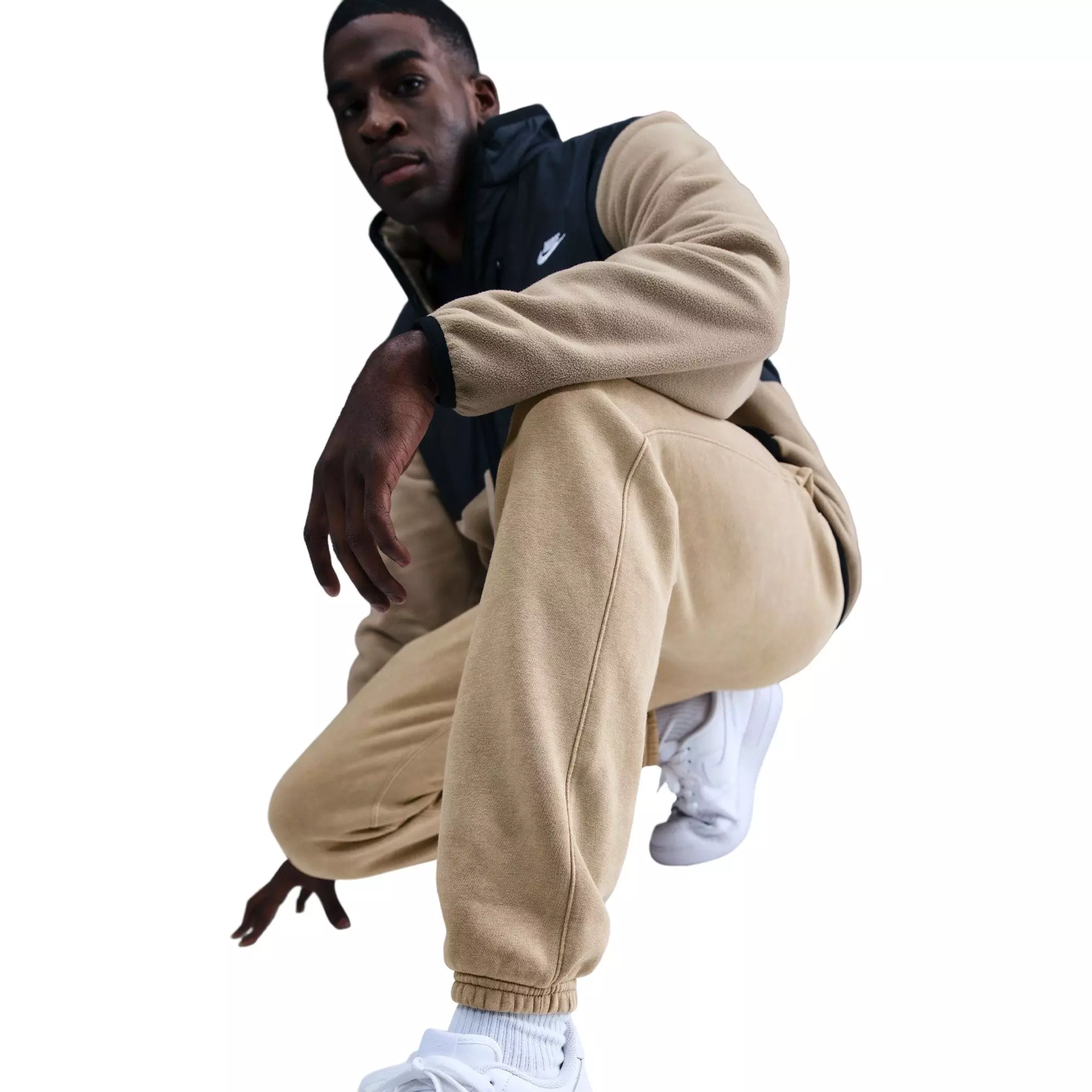 Nike Men's Sportswear Club Fleece Cuffed Pants - BEIGE