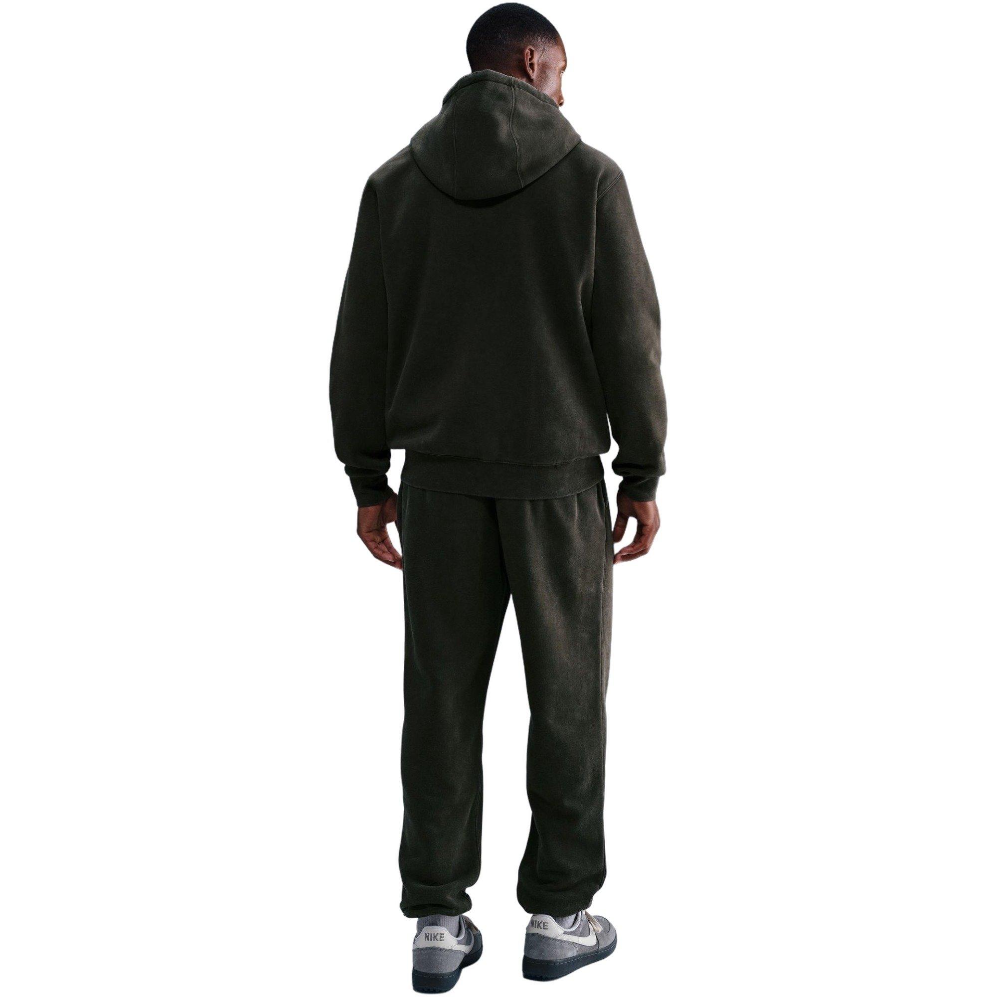 Nike Men's Sportswear Club Washed Cuffed Fleece Pants-Green - GREEN Thumbnail View 2
