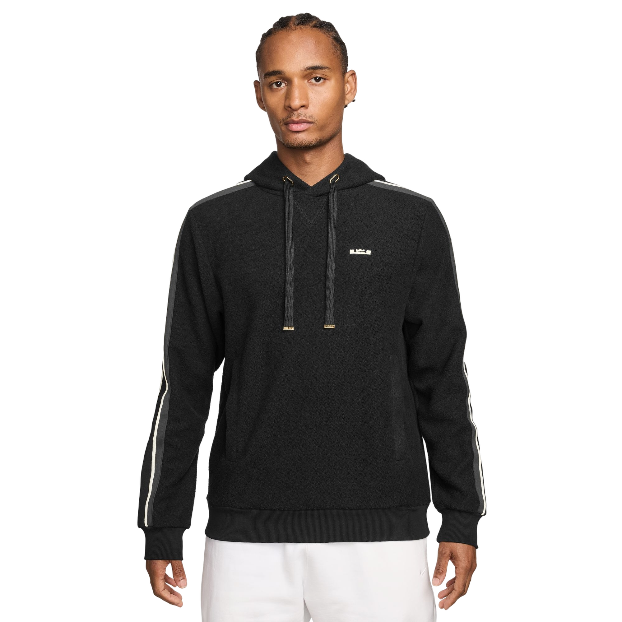 Nike Men's LeBron Standard Issue Therma-FIT Pullover Basketball Hoodie - BLACK Thumbnail View 1