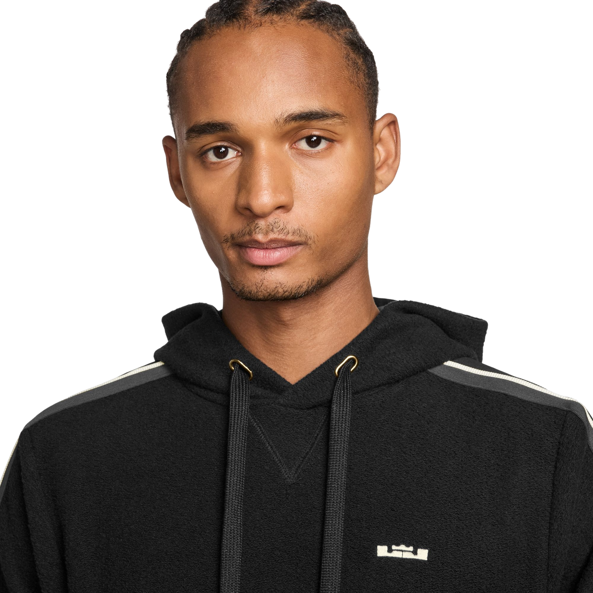 Nike Men's LeBron Standard Issue Therma-FIT Pullover Basketball Hoodie - BLACK Thumbnail View 3