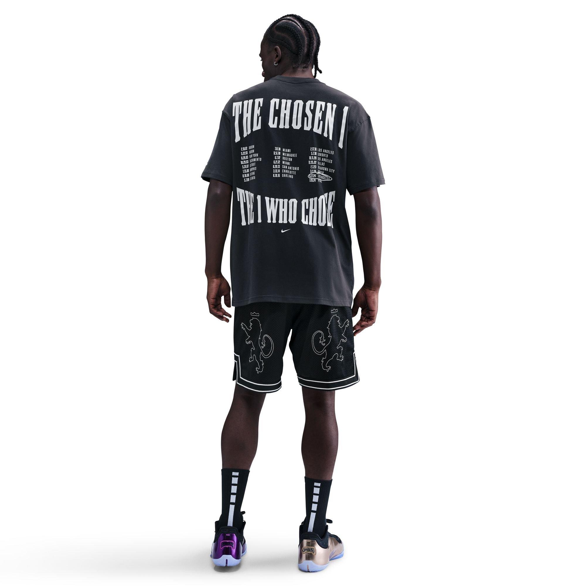 Nike LeBron Max90 "Chosen One" Men's Basketball T-Shirt - DARK GREY Thumbnail View 3