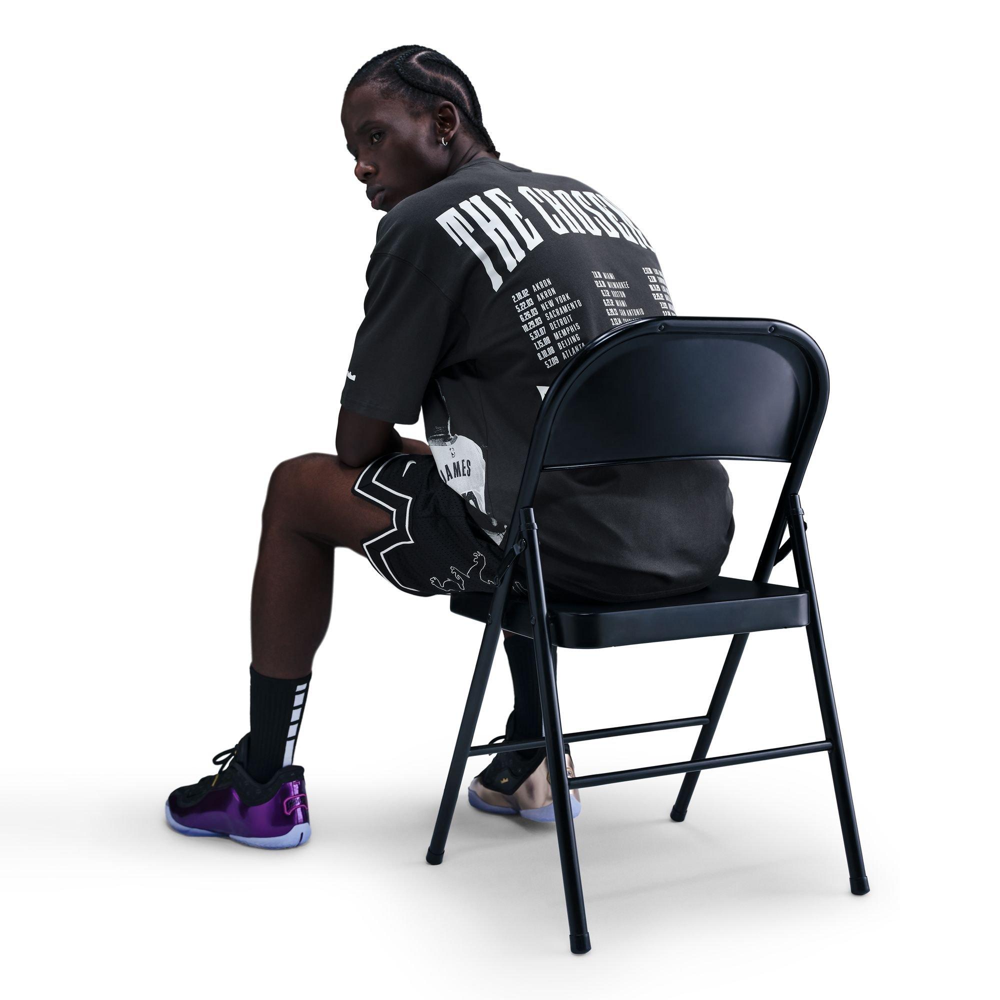 Nike LeBron Max90 "Chosen One" Men's Basketball T-Shirt - DARK GREY Thumbnail View 5