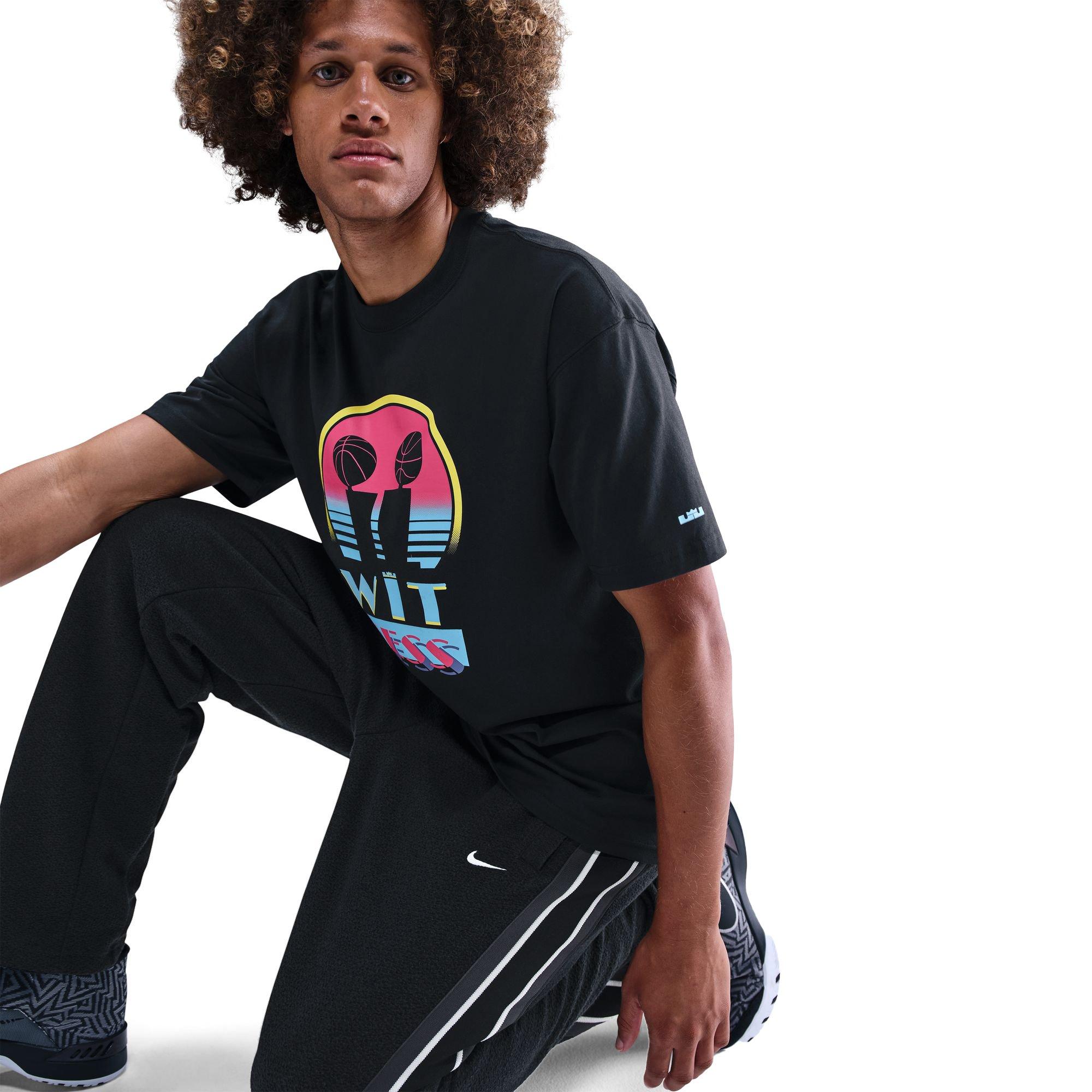 Nike LeBron "Miami Twice" Men's Max90 Basketball Tee - BLACK Thumbnail View 5