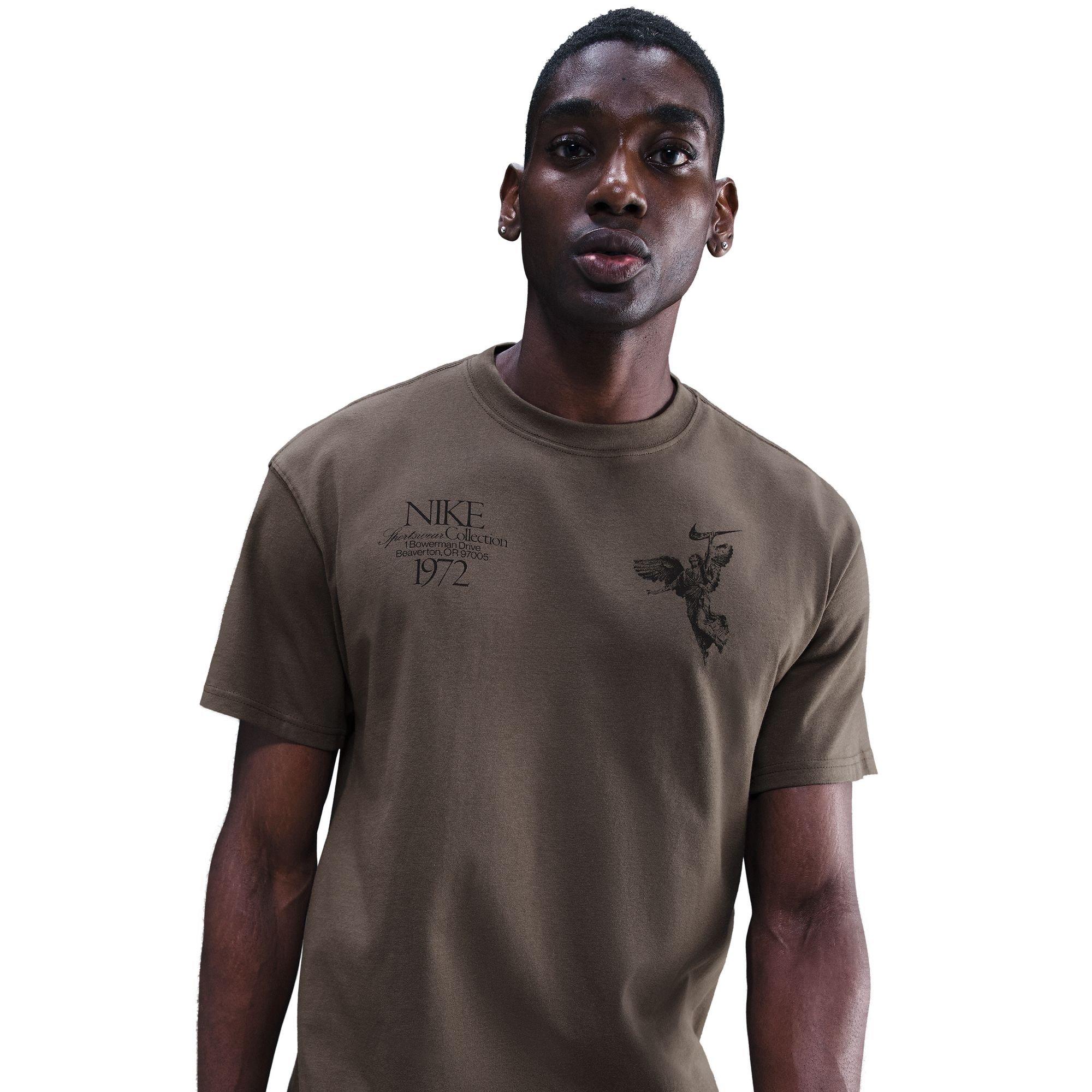 Nike Men's Sportswear Max90 Wings Victory Ironstone Tee - BROWN Thumbnail View 3