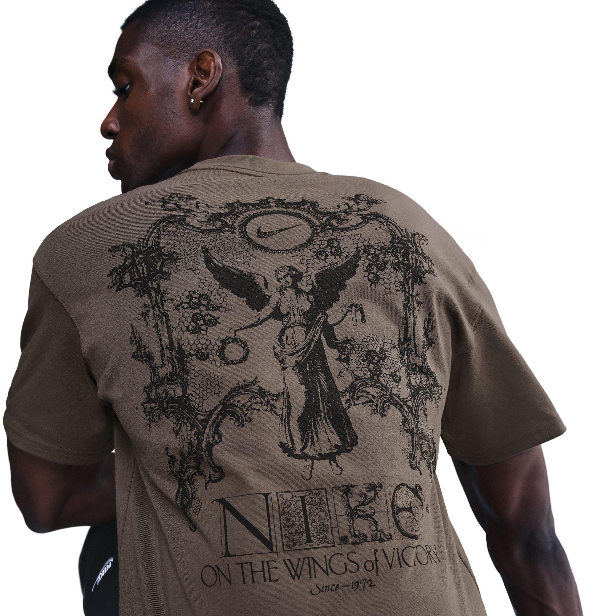 Nike Men's Sportswear Max90 Wings Victory Ironstone Tee - BROWN Thumbnail View 4