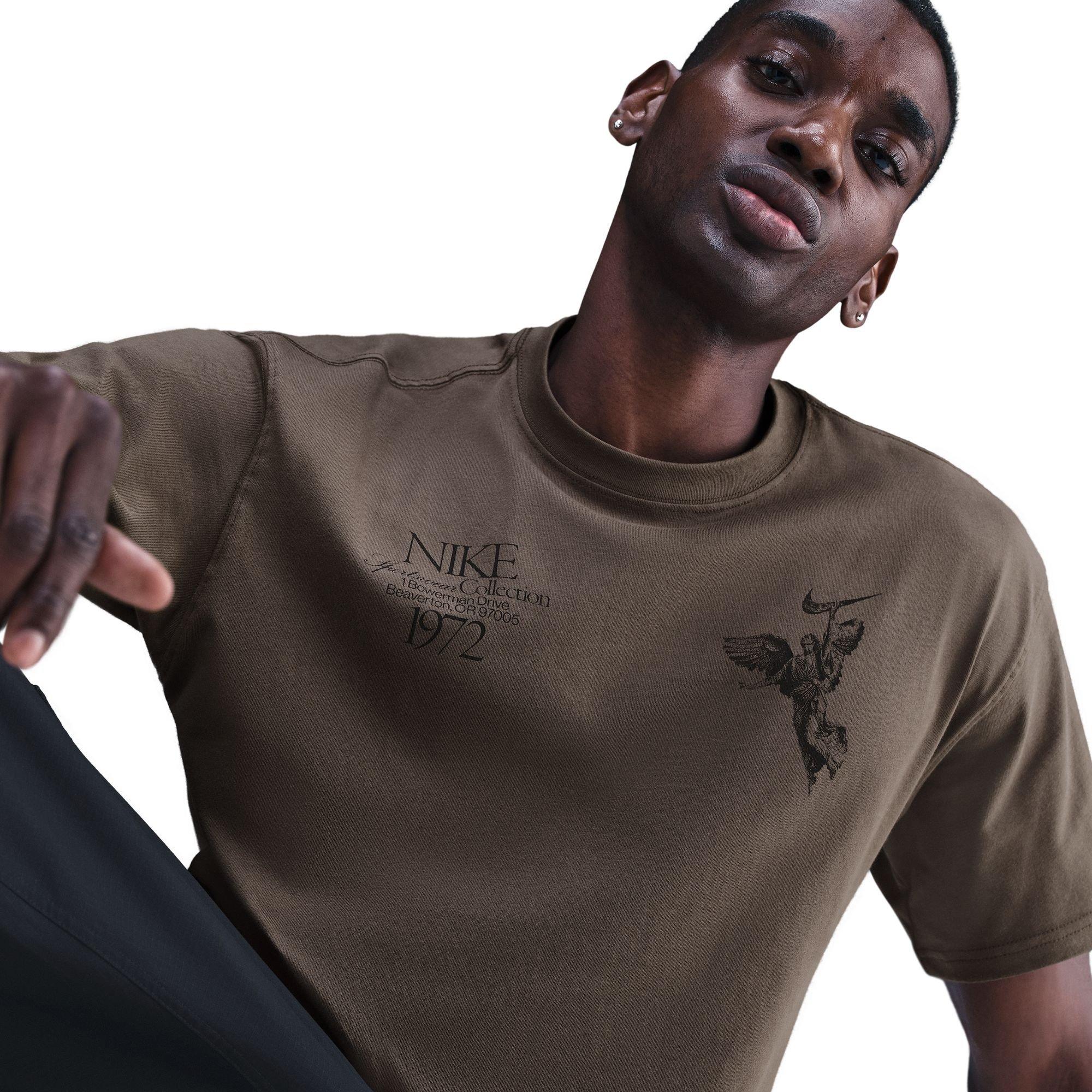 Nike Men's Sportswear Max90 Wings Victory Ironstone Tee - BROWN Thumbnail View 5