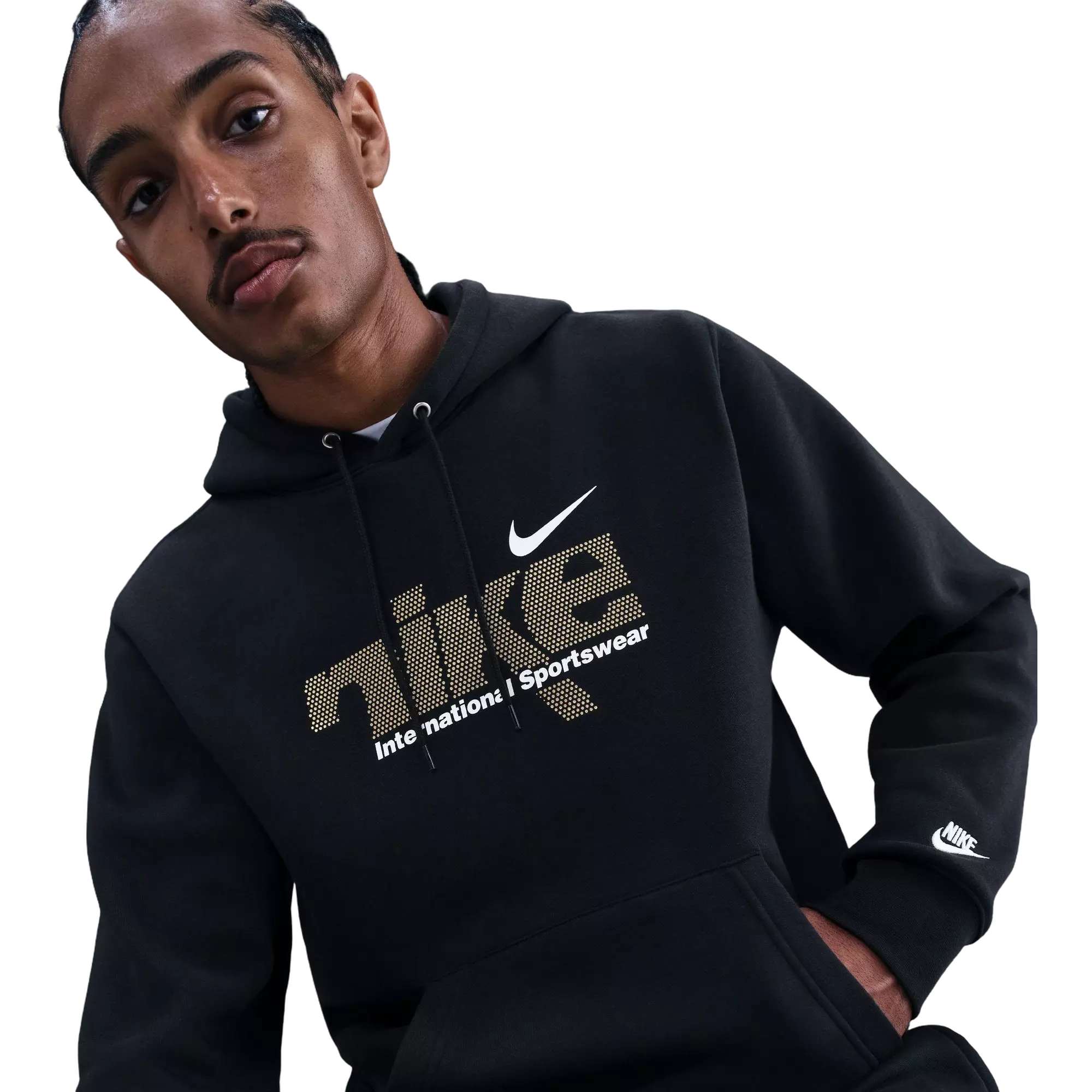Nike Men's Sportswear Club Fleece Pull-Over Hoodie - BLACK