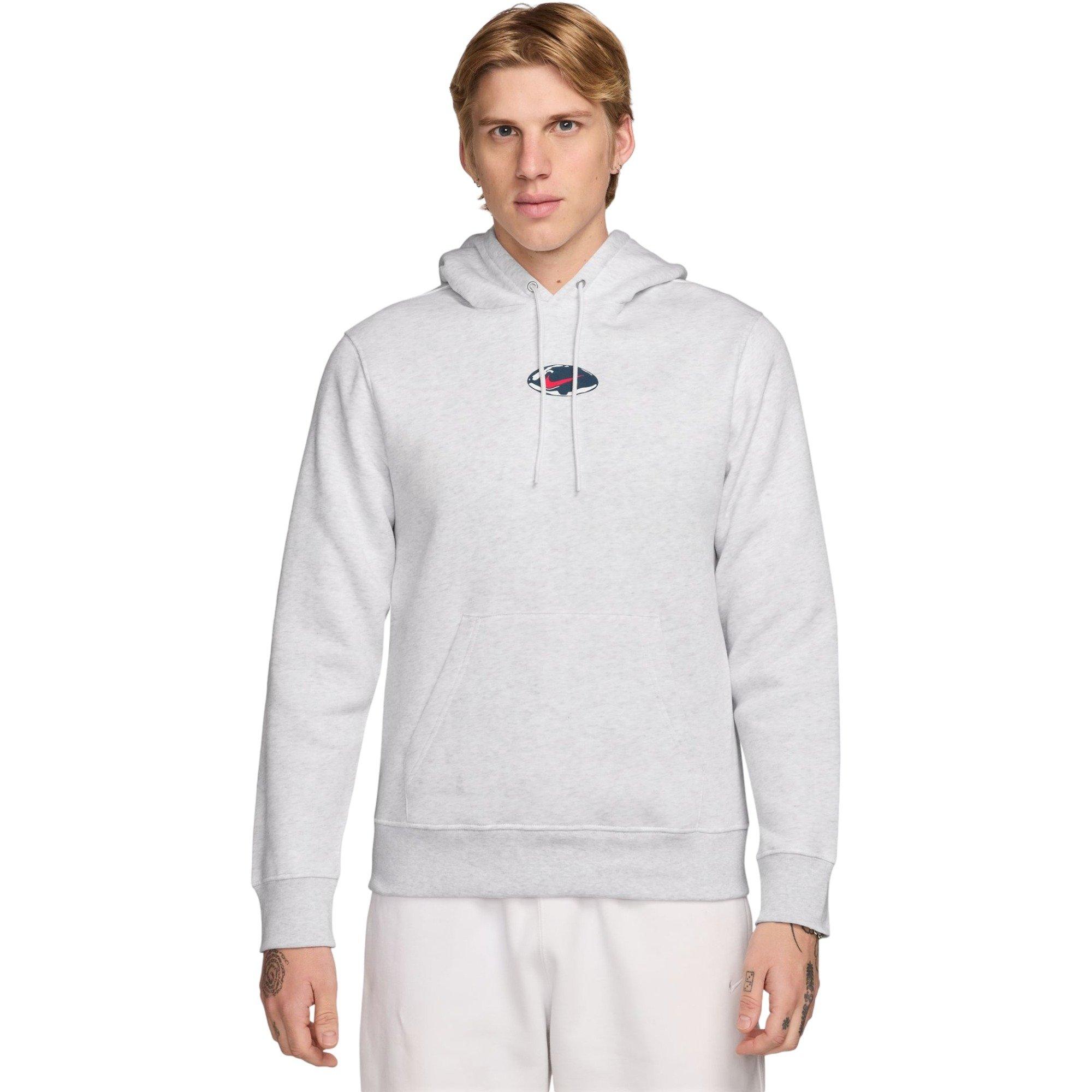 Nike Men's Sportswear Club Fleece Pullover Hoodie - Grey - GREY Thumbnail View 1