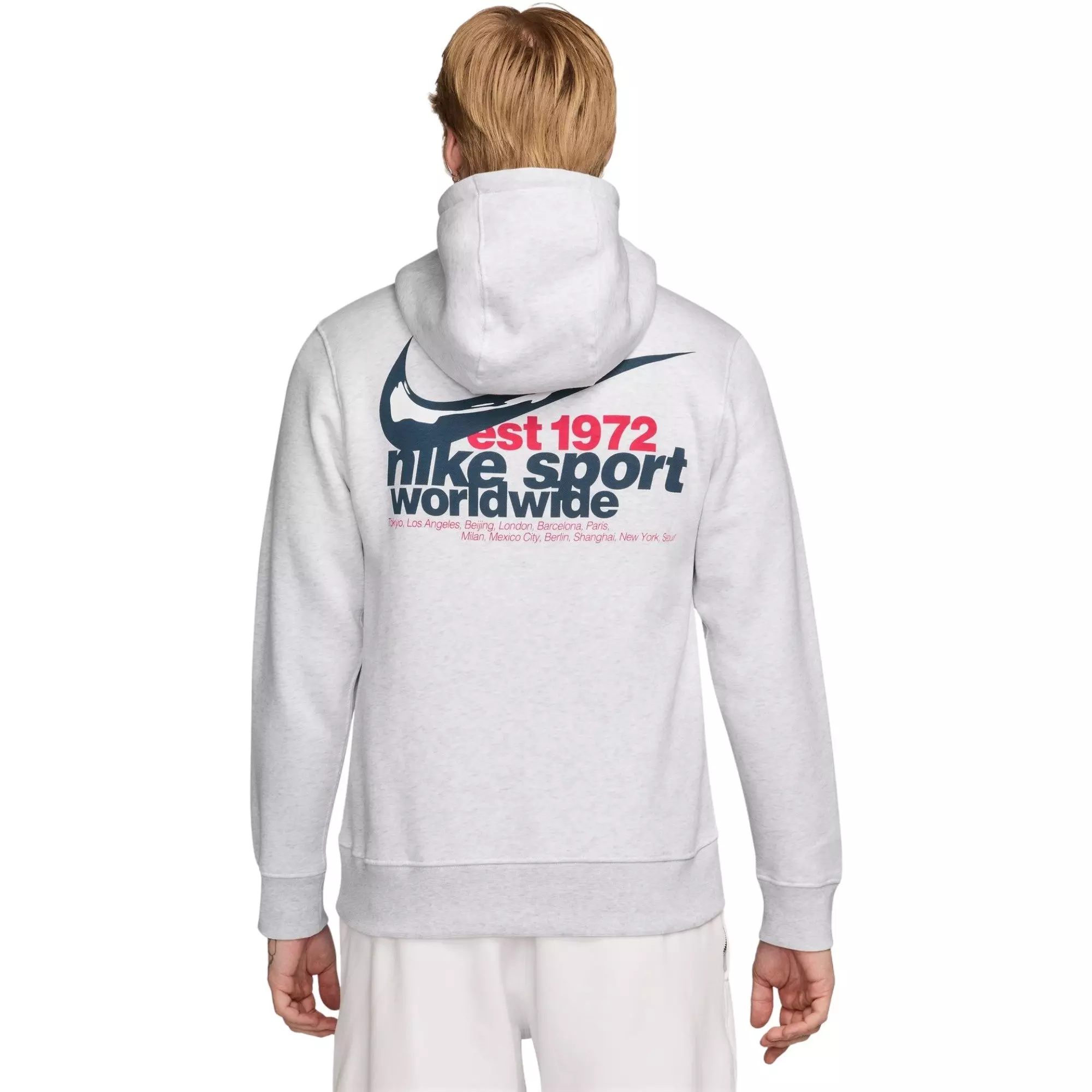 Nike Men's Sportswear Club Fleece Pullover Hoodie - Grey - GREY