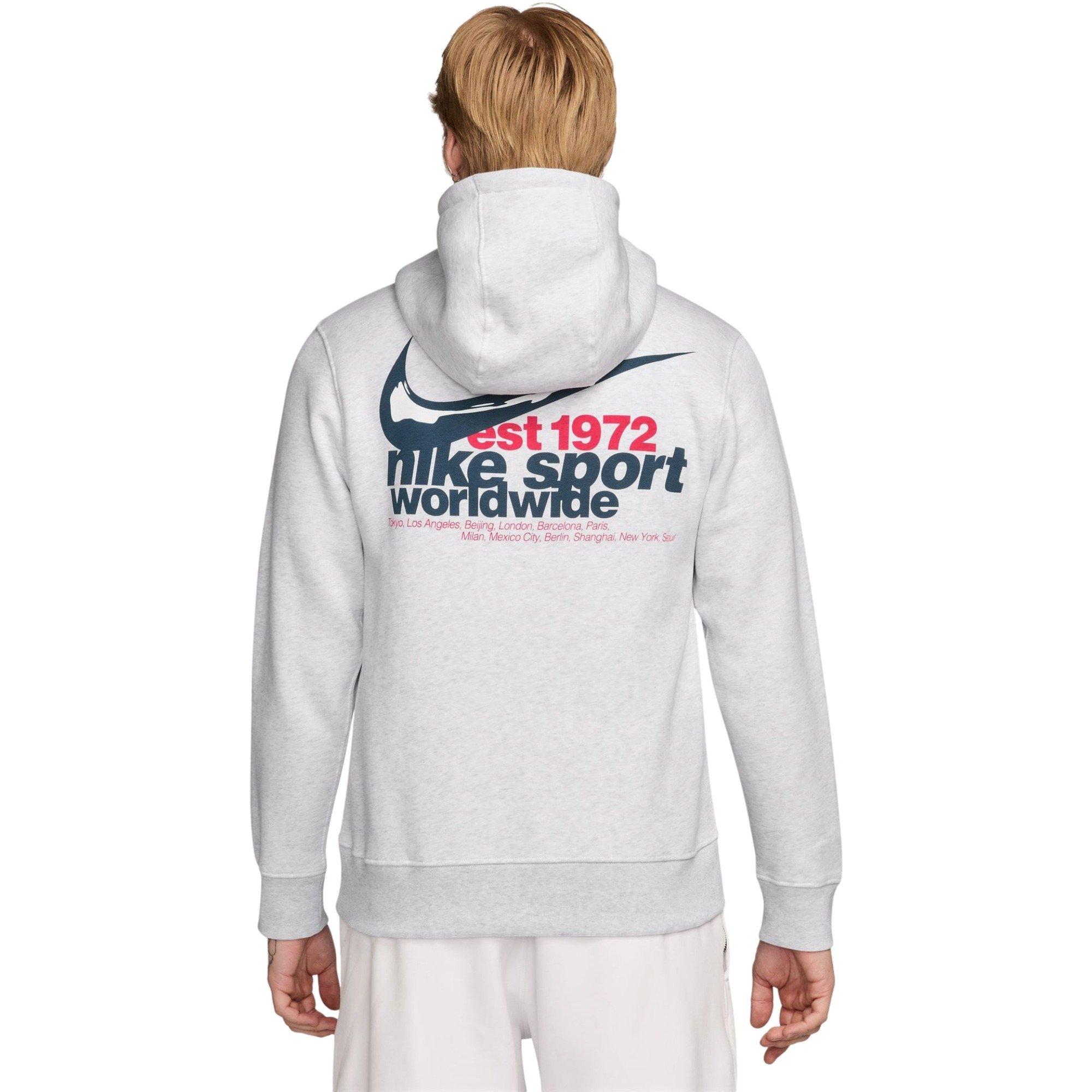 Nike Men's Sportswear Club Fleece Pullover Hoodie-Grey - GREY Thumbnail View 2