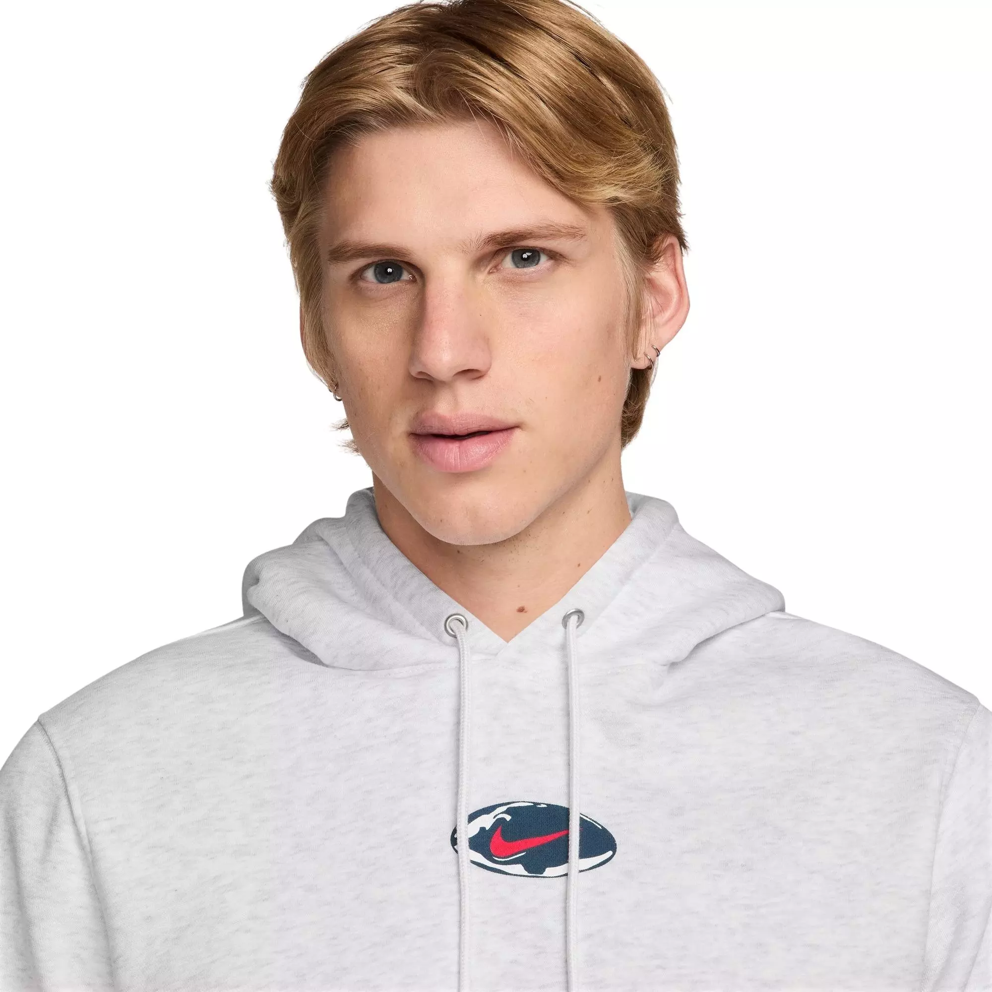 Nike Men's Sportswear Club Fleece Pullover Hoodie-Grey - GREY