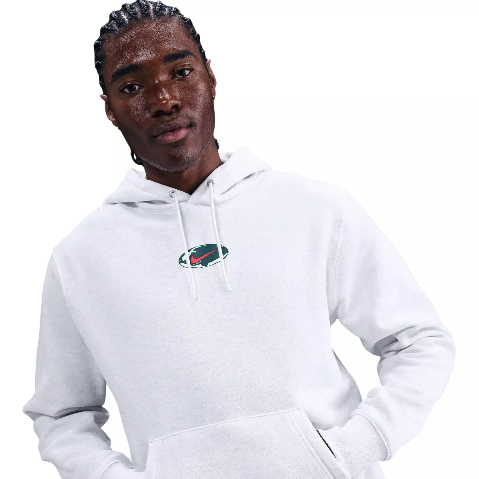 Nike Men's Sportswear Club Fleece Pullover Hoodie - Grey - GREY