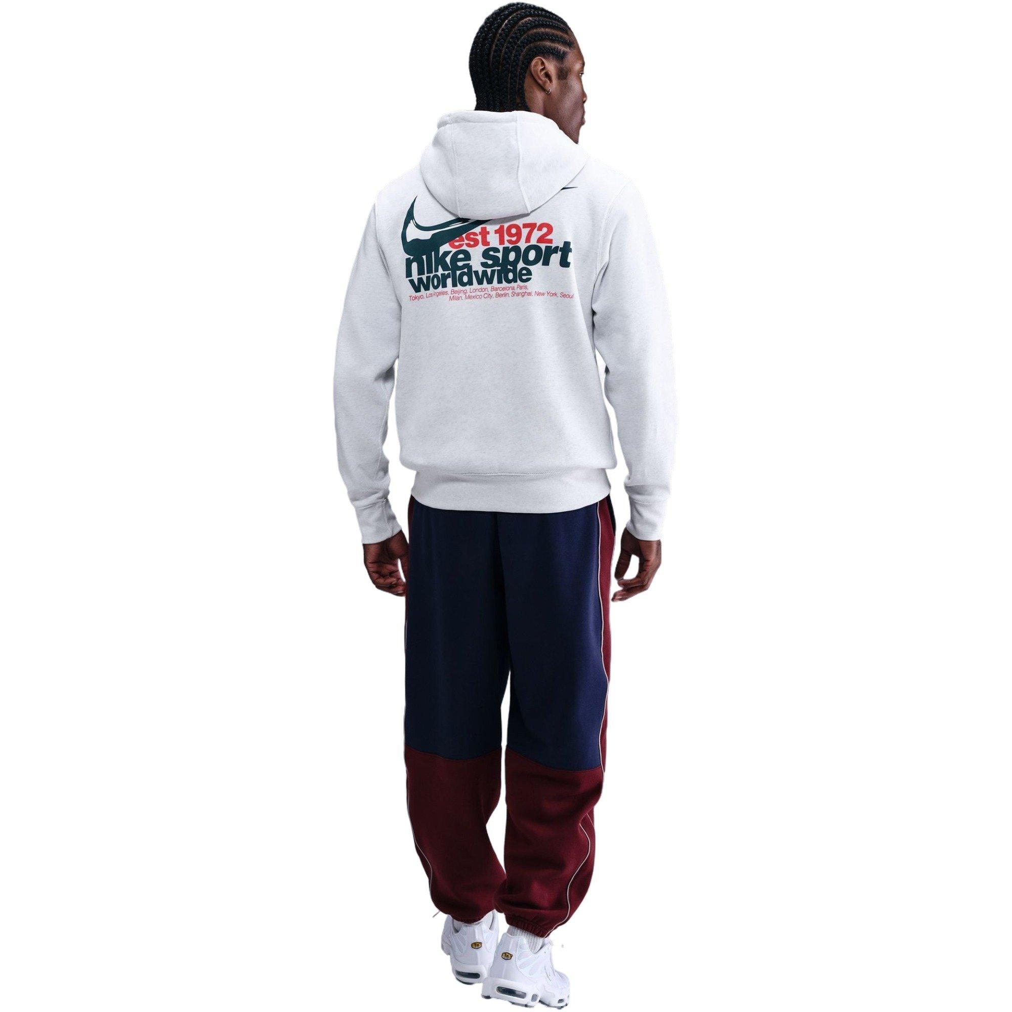 Nike Men's Sportswear Club Fleece Pullover Hoodie - Grey - GREY Thumbnail View 8