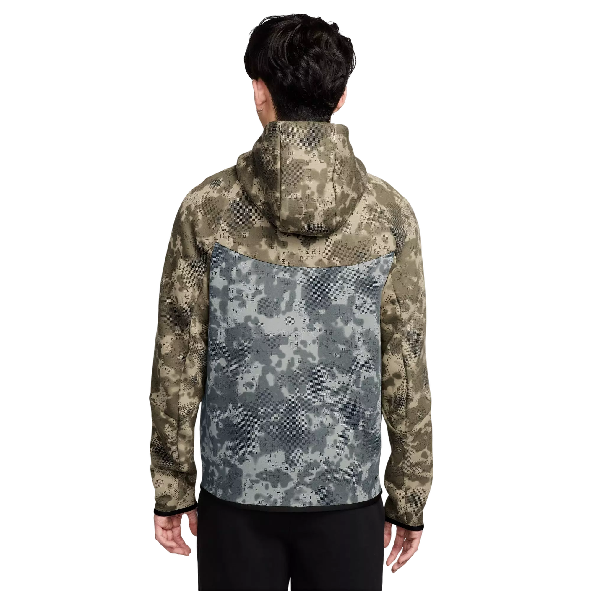 Nike Men's Tech Full-Zip Fleece Windrunner Jacket - OLIVE/BLACK