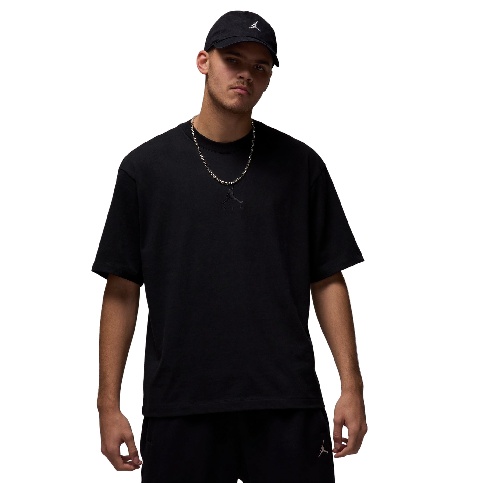 Jordan Men's Flight Essentials Oversized Tee - Black - BLACK Thumbnail View 1