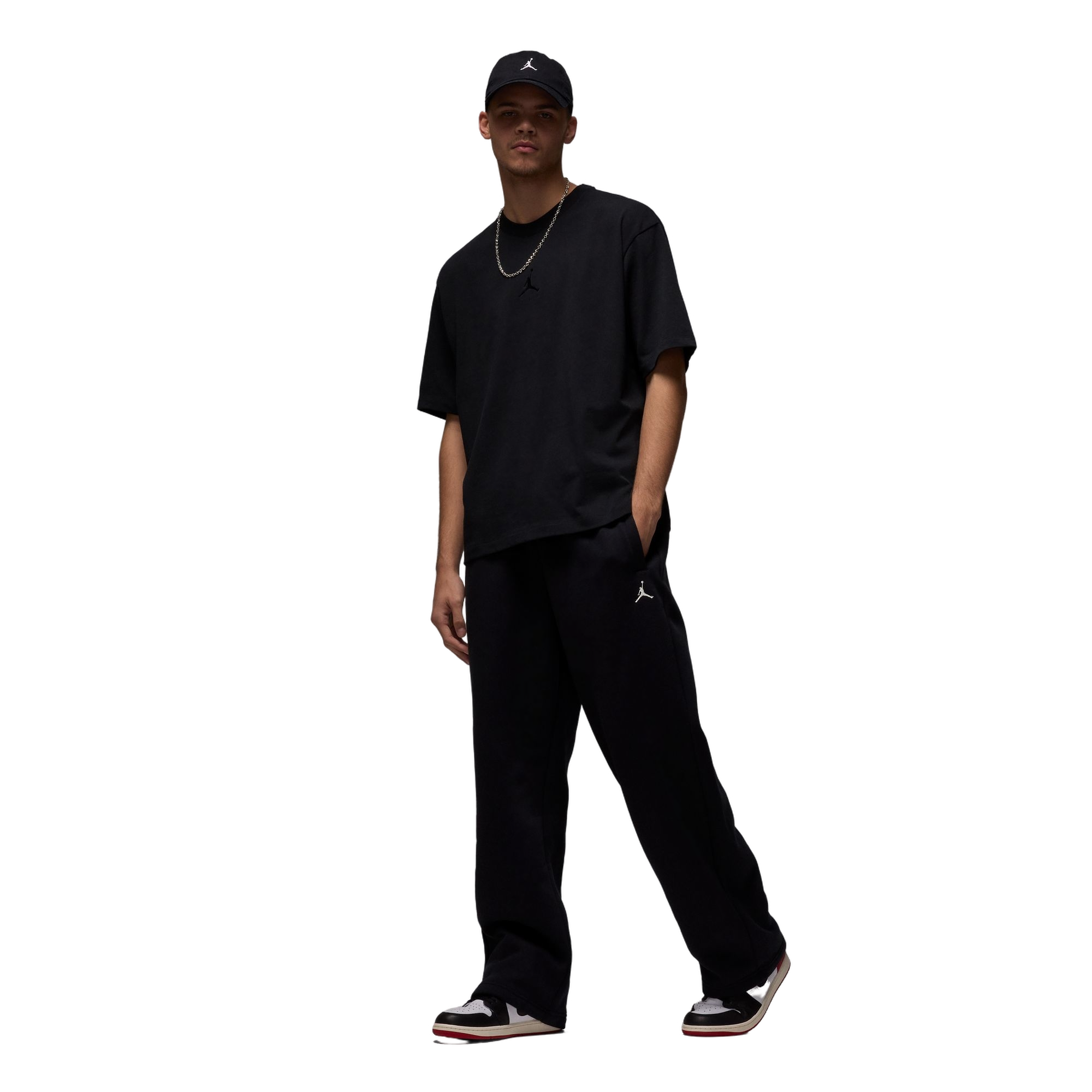 Jordan Men's Flight Essentials Oversized Tee - Black - BLACK Thumbnail View 4