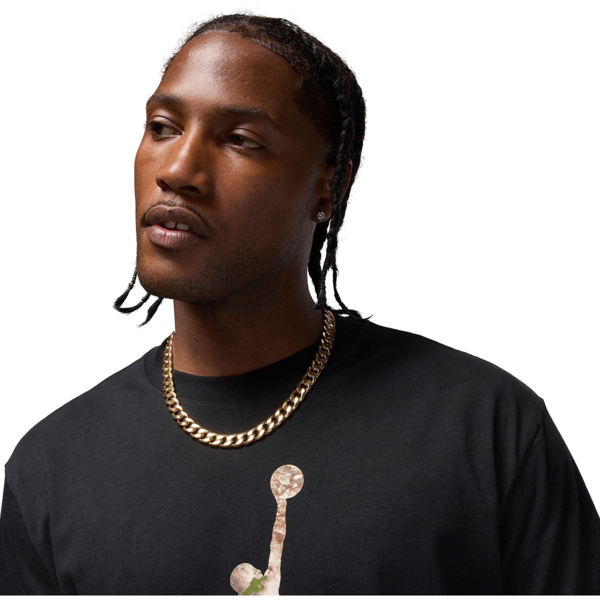 Jordan Men's Brooklyn Realtree Jumpman Tee - Black - BLACK Thumbnail View 3