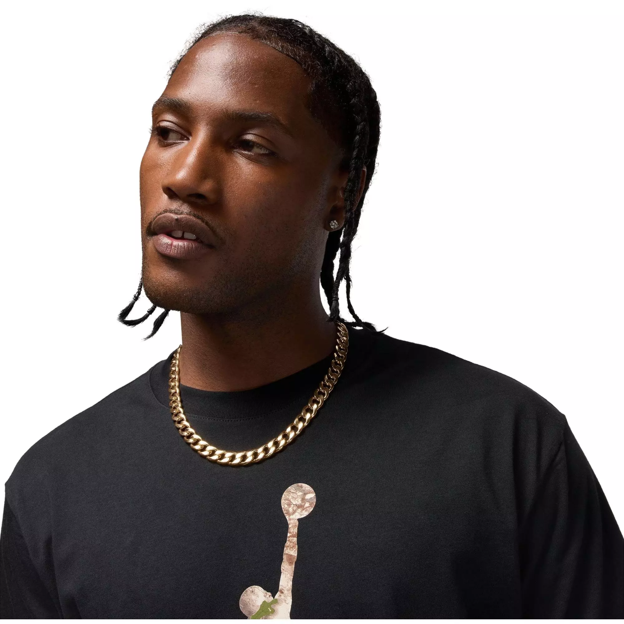 Jordan Men's Brooklyn Realtree Jumpman Tee-Black - BLACK