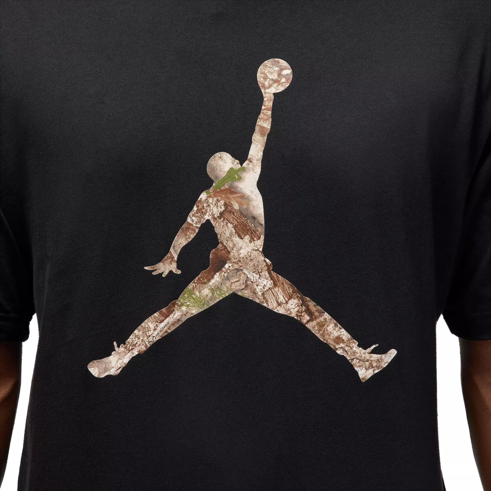 Jordan Men's Brooklyn Realtree Jumpman Tee-Black - BLACK
