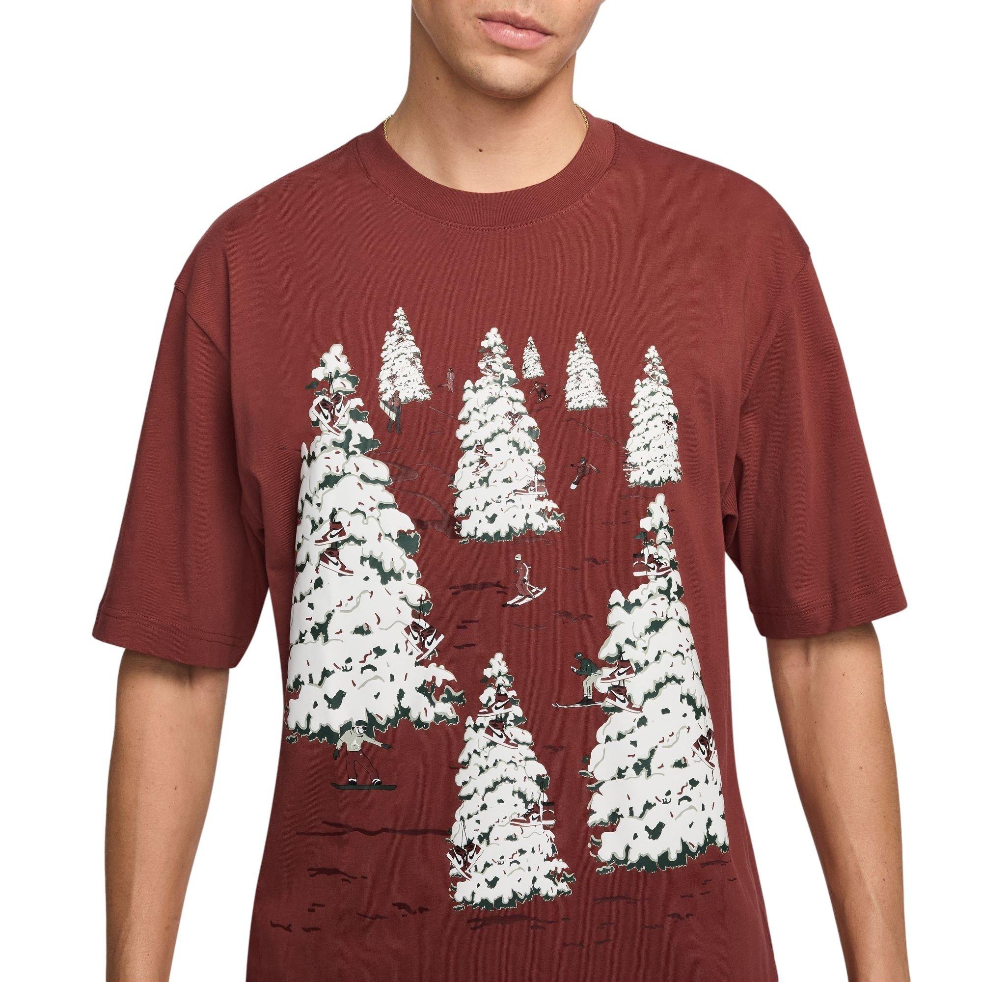 Jordan Men's Brooklyn Graphic Tee - BURGUNDY Thumbnail View 3