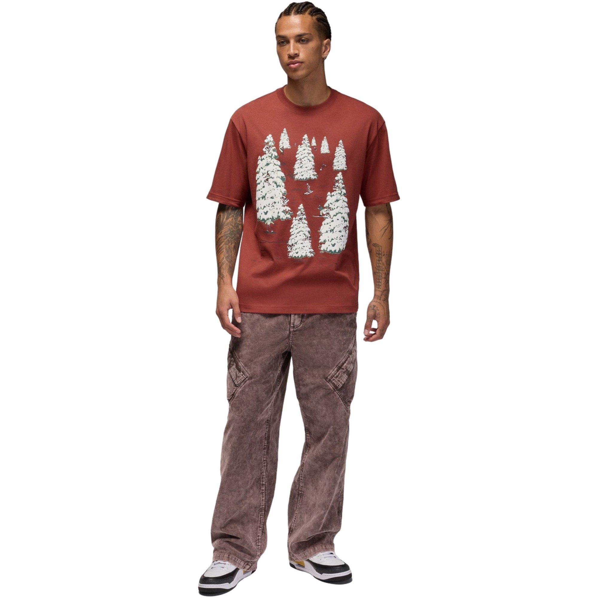Jordan Men's Brooklyn Graphic Tee - BURGUNDY Thumbnail View 6