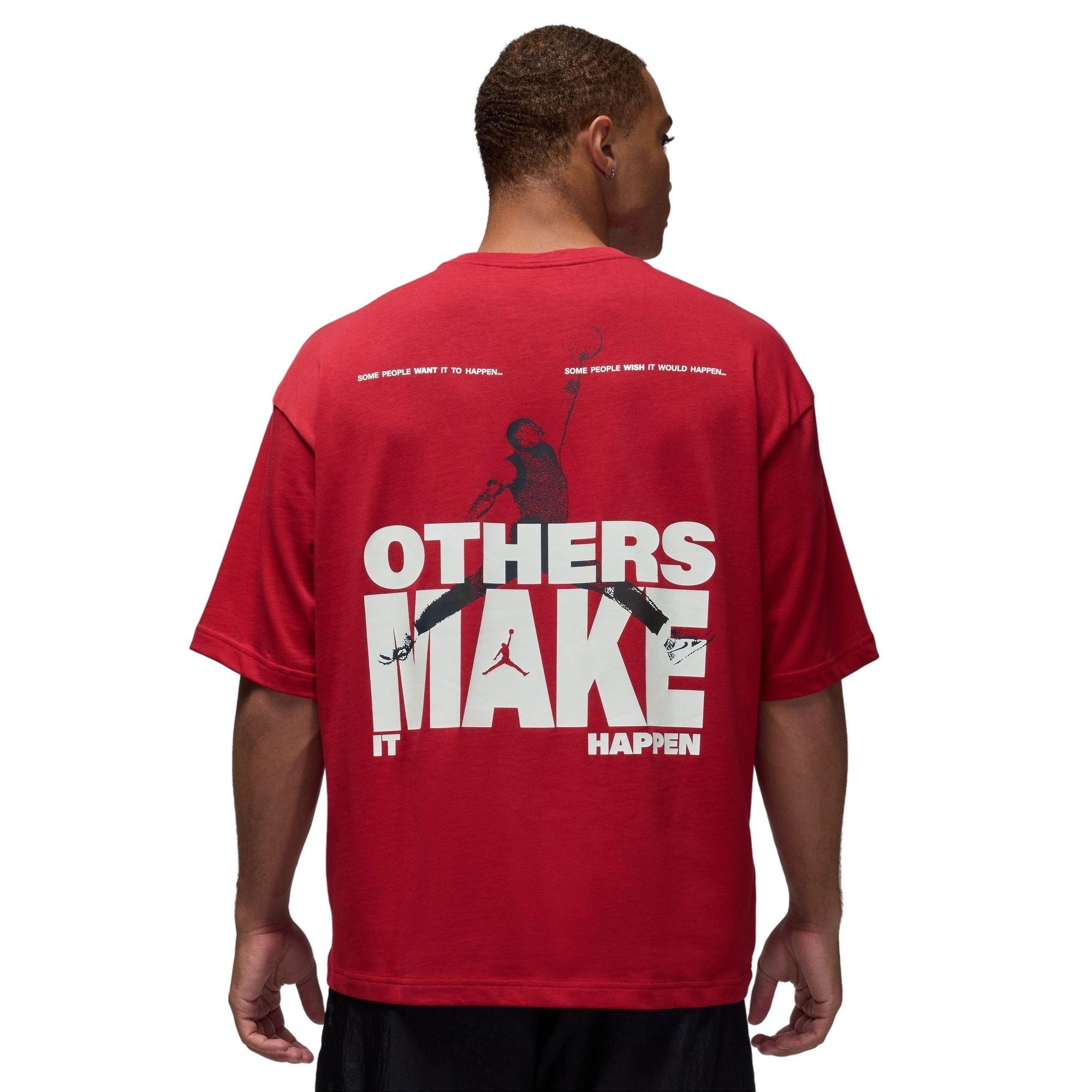 Jordan Men's Make It Happen Tee - Varsity Red - RED Thumbnail View 2