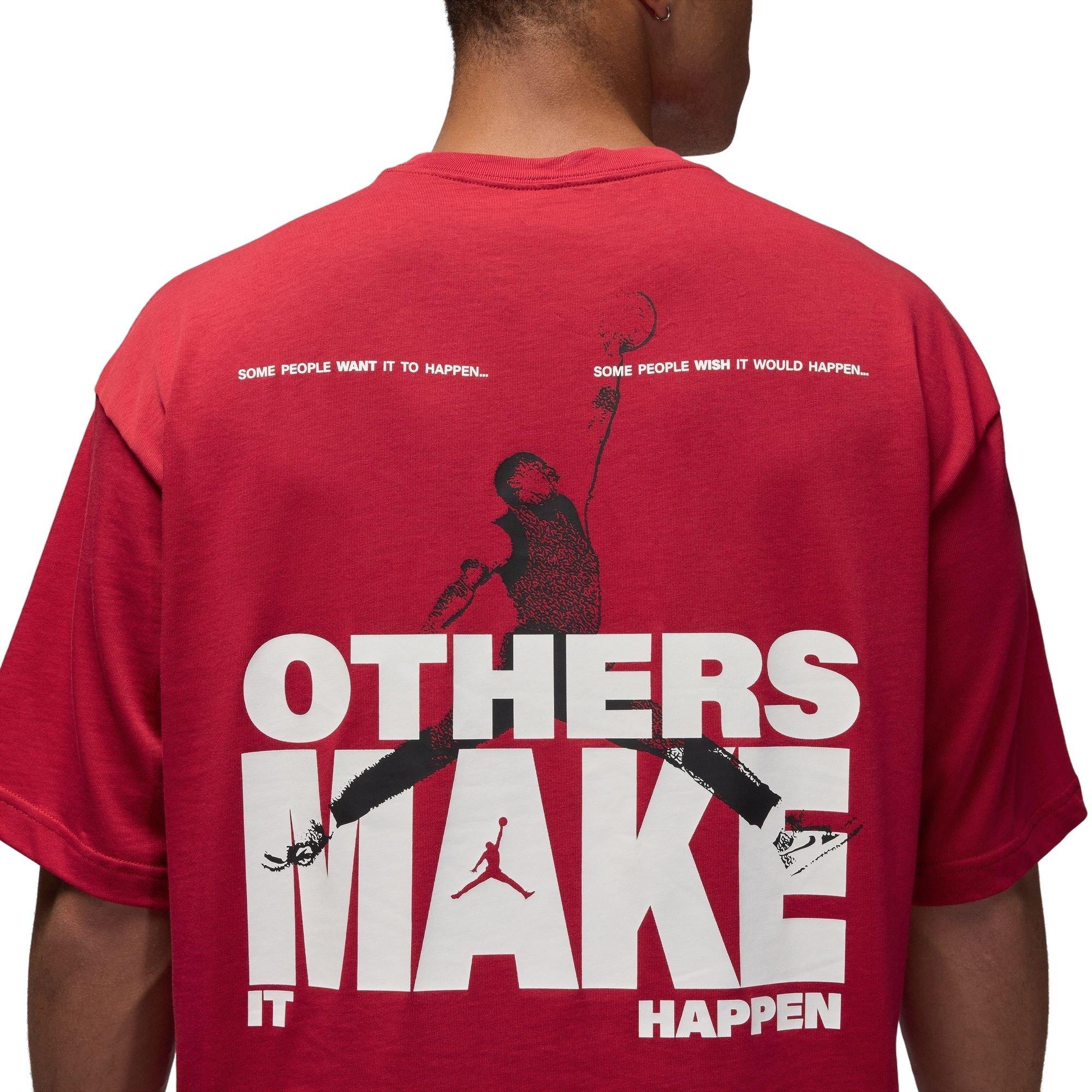 Jordan Men's Make It Happen Tee - Varsity Red - RED Thumbnail View 5