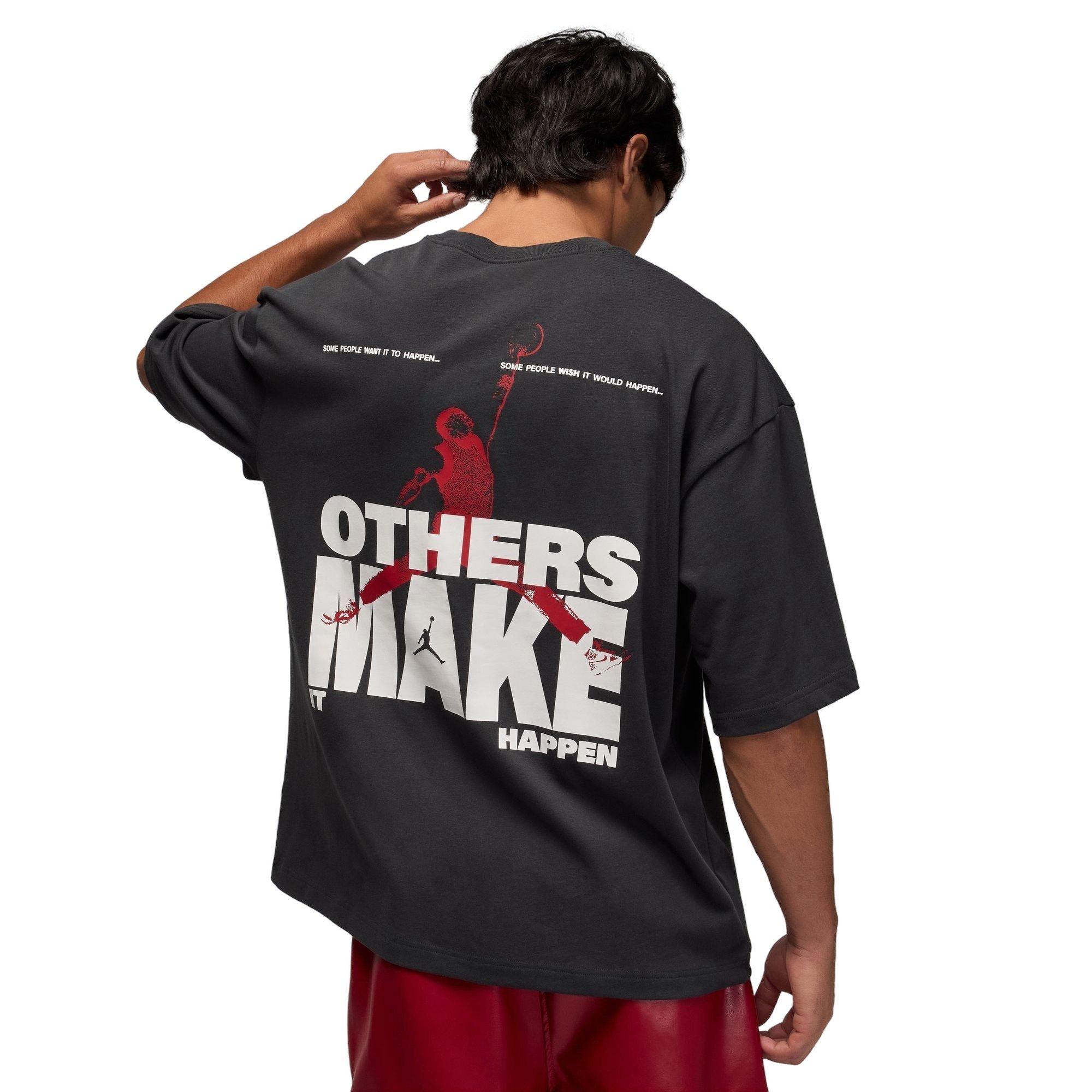 Jordan Men's Make It Happen Tee - Off Noir - BLACK Thumbnail View 2