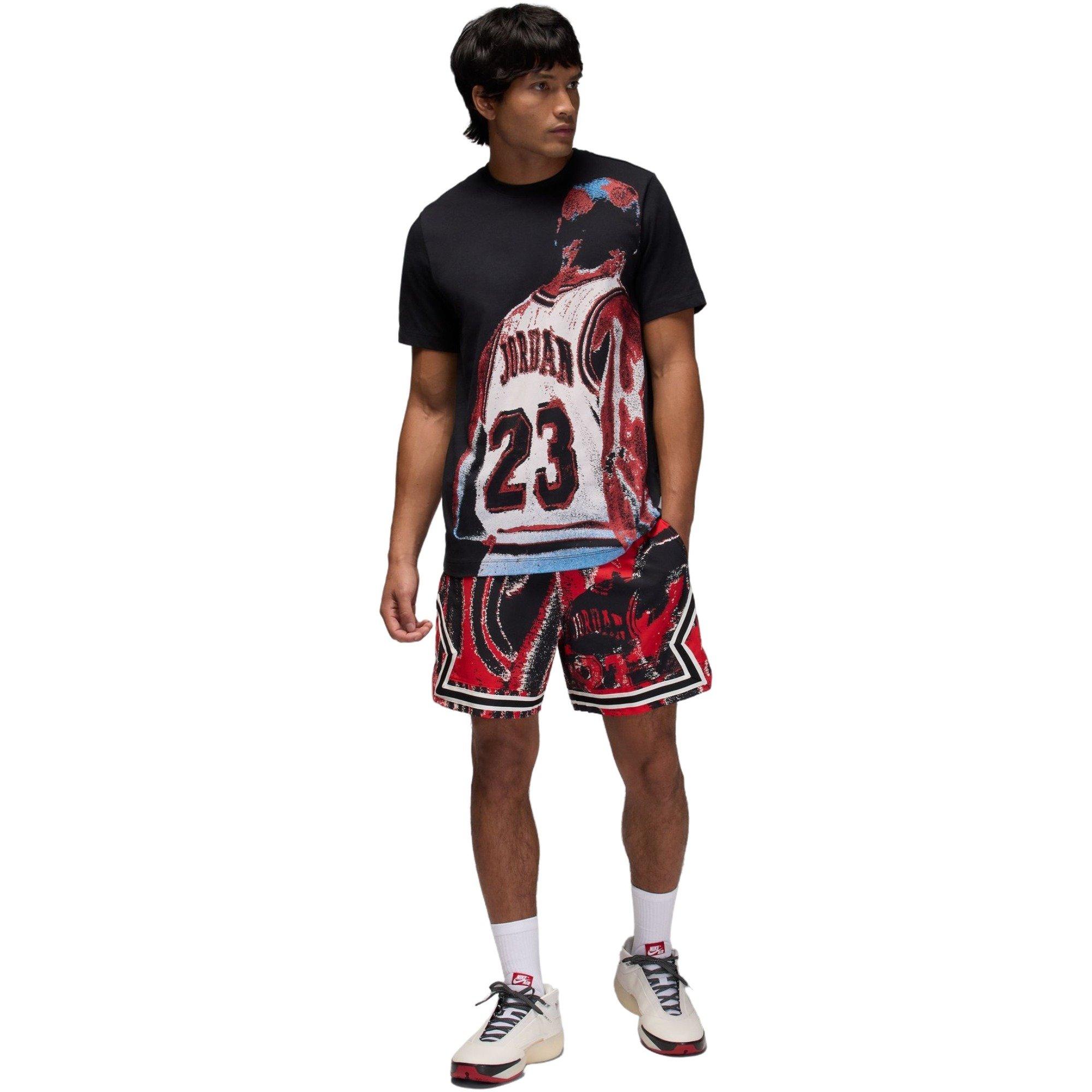 Jordan Men's Sport Dri-FIT Diamond Shorts - RED Thumbnail View 6