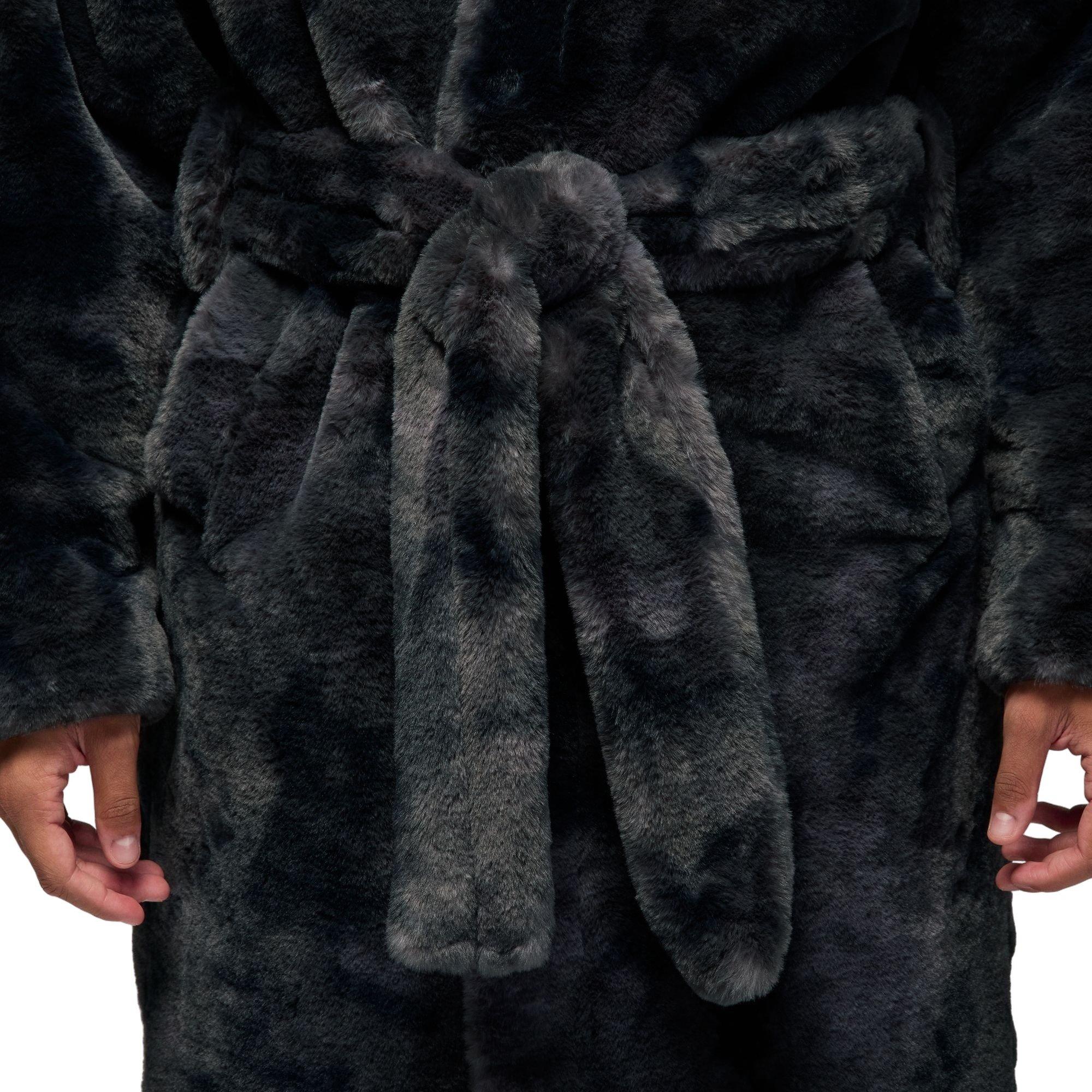 Jordan Men's Brooklyn Holiday Fur Robe - GREY Thumbnail View 4