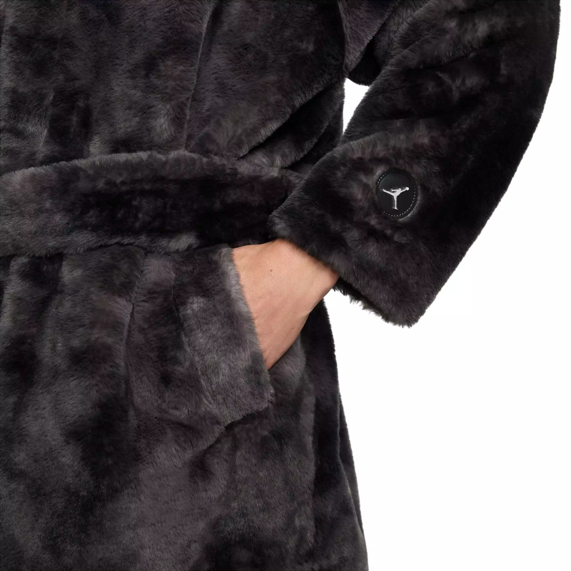Jordan Men's Brooklyn Holiday Fur Robe - GREY