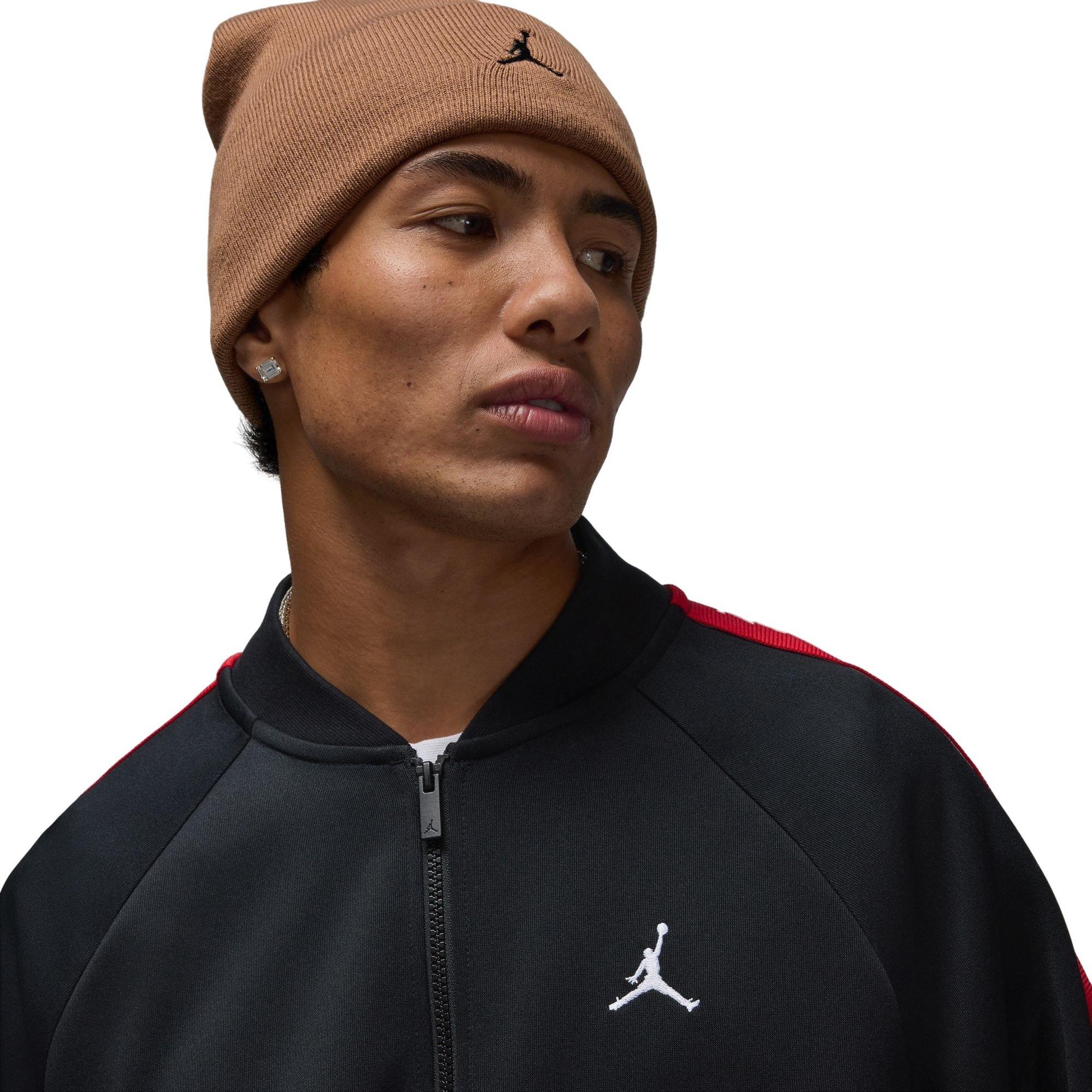 Jordan Men's Essentials Tracksuit Jacket - Black/Red - BLACK/RED Thumbnail View 3