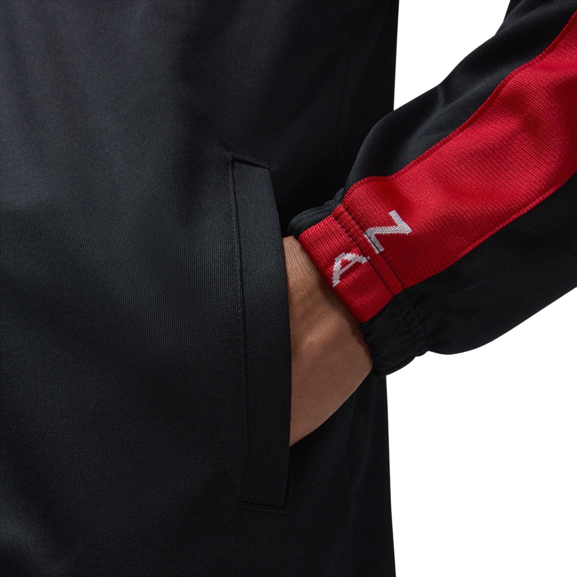 Jordan Men's Essentials Tracksuit Jacket - Black/Red - BLACK/RED Thumbnail View 4