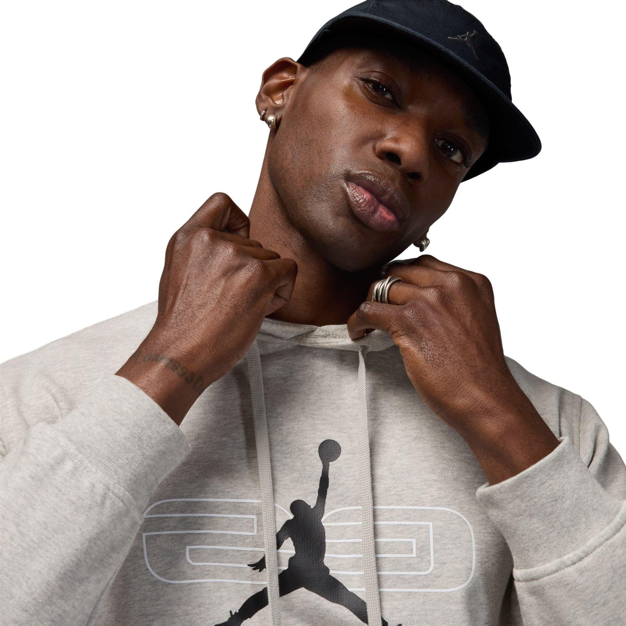 Jordan Men's Sport Crossover Fleece Pullover Hoodie - GREY Thumbnail View 3