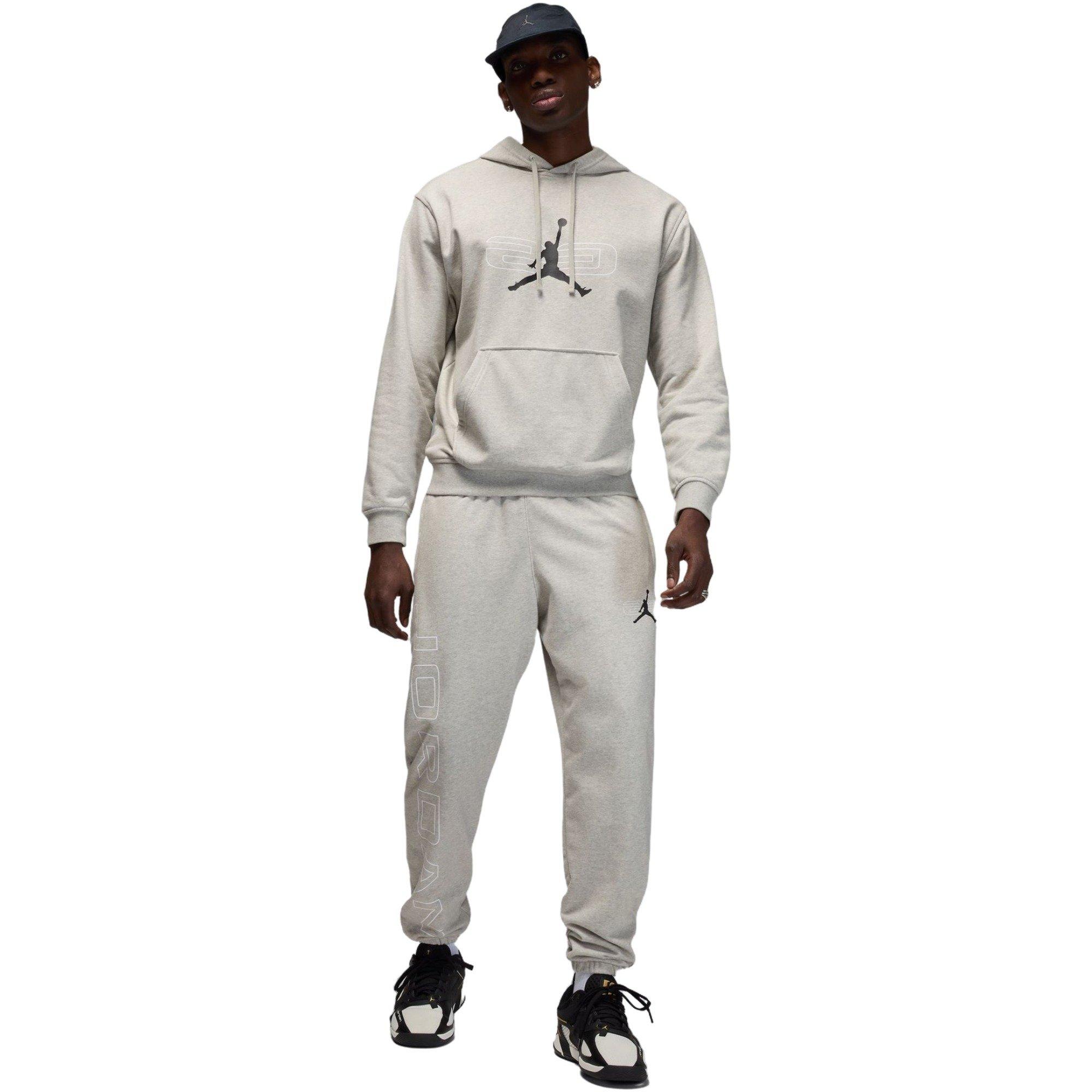 Jordan Men's Sport Crossover Fleece Pullover Hoodie - GREY Thumbnail View 6