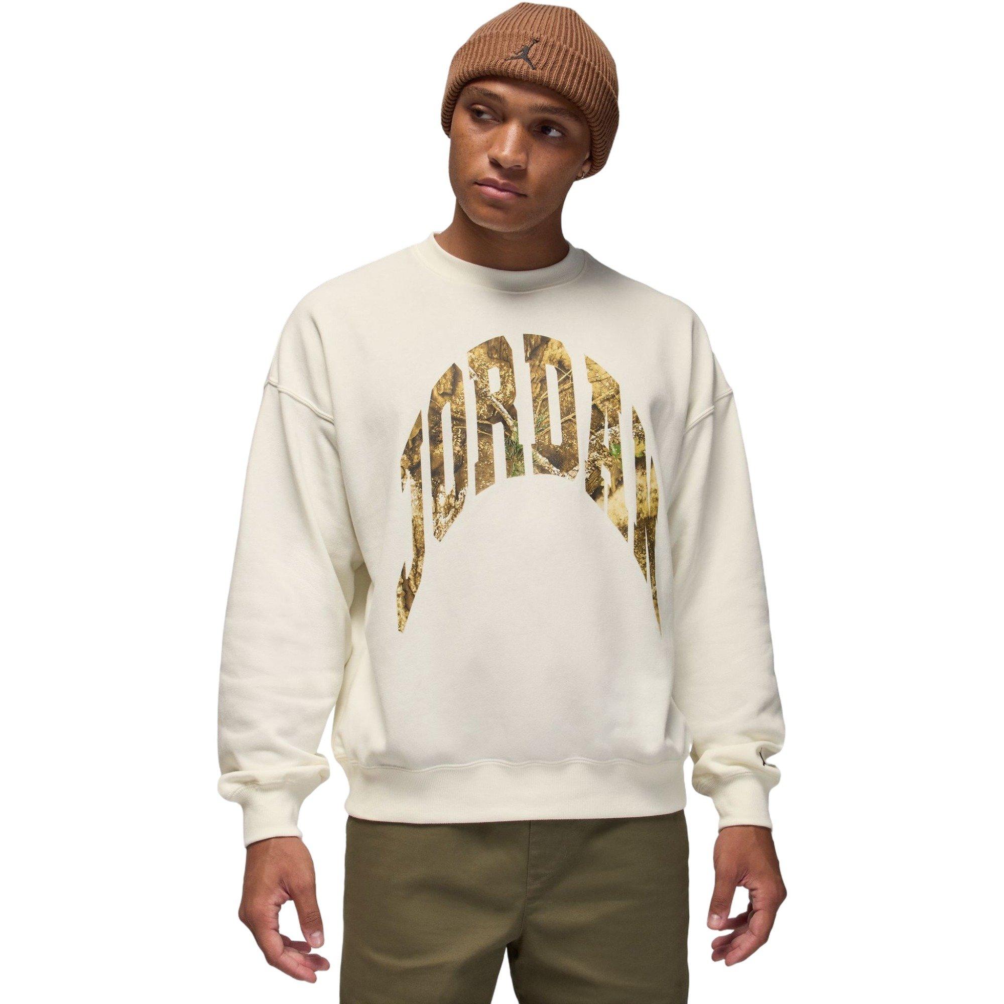 Jordan Men's Brooklyn French Terry Realtree Crew-Neck Sweatshirt - Sail - SAIL Thumbnail View 1