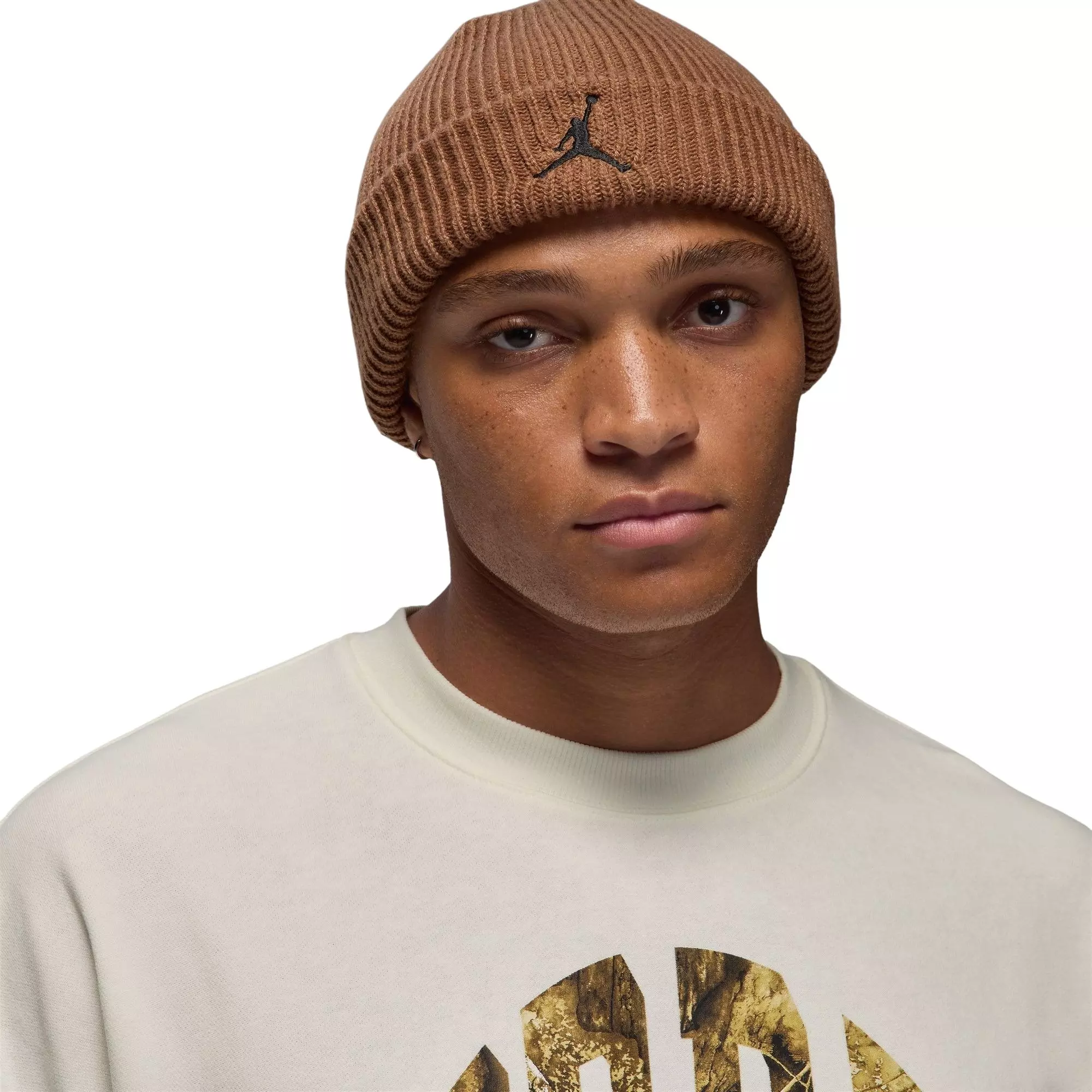 Jordan Men's Brooklyn French Terry Realtree Crew-Neck Sweatshirt-Sail - SAIL